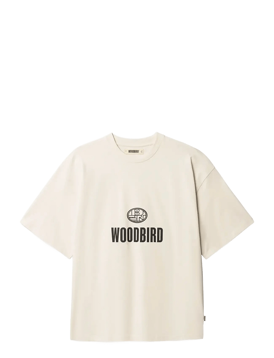 Woodbird - WBBeam Nine Tee - kortärmade t-shirts - off white - 1