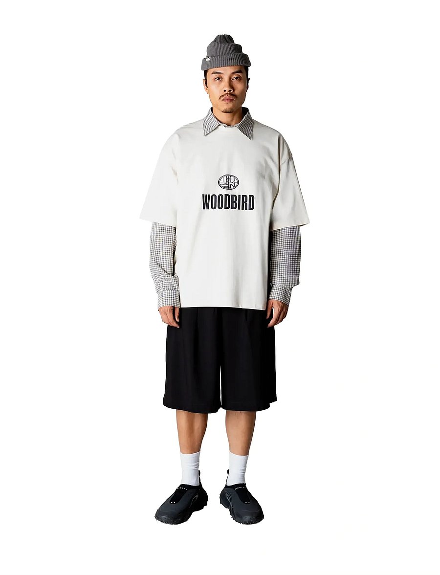 Woodbird - WBBeam Nine Tee - kortärmade t-shirts - off white - 0