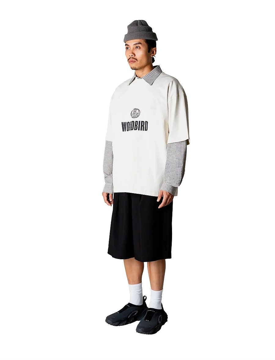 Woodbird - WBBeam Nine Tee - kortärmade t-shirts - off white - 4