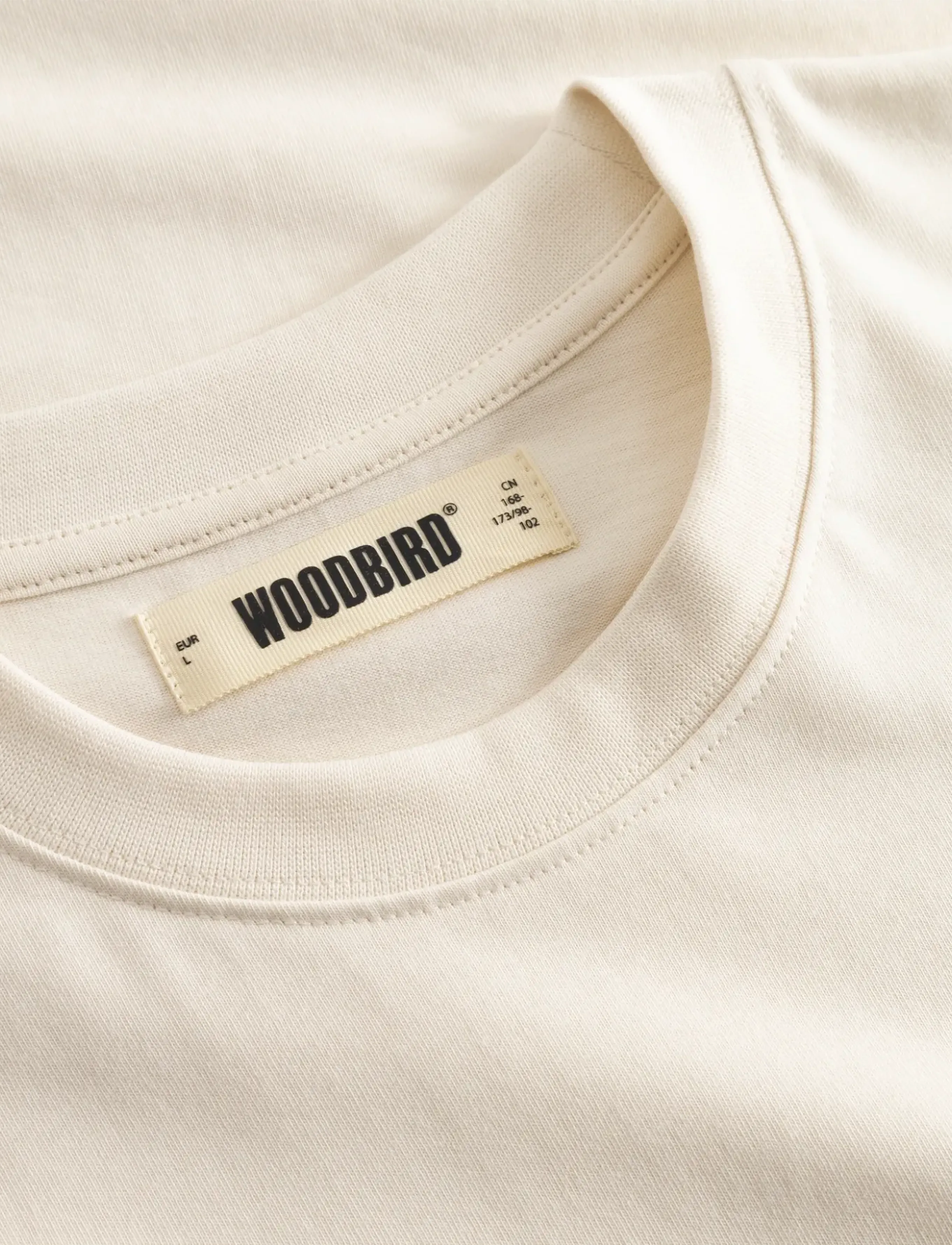 Woodbird - WBBeam Nine Tee - short-sleeved t-shirts - off white - 5