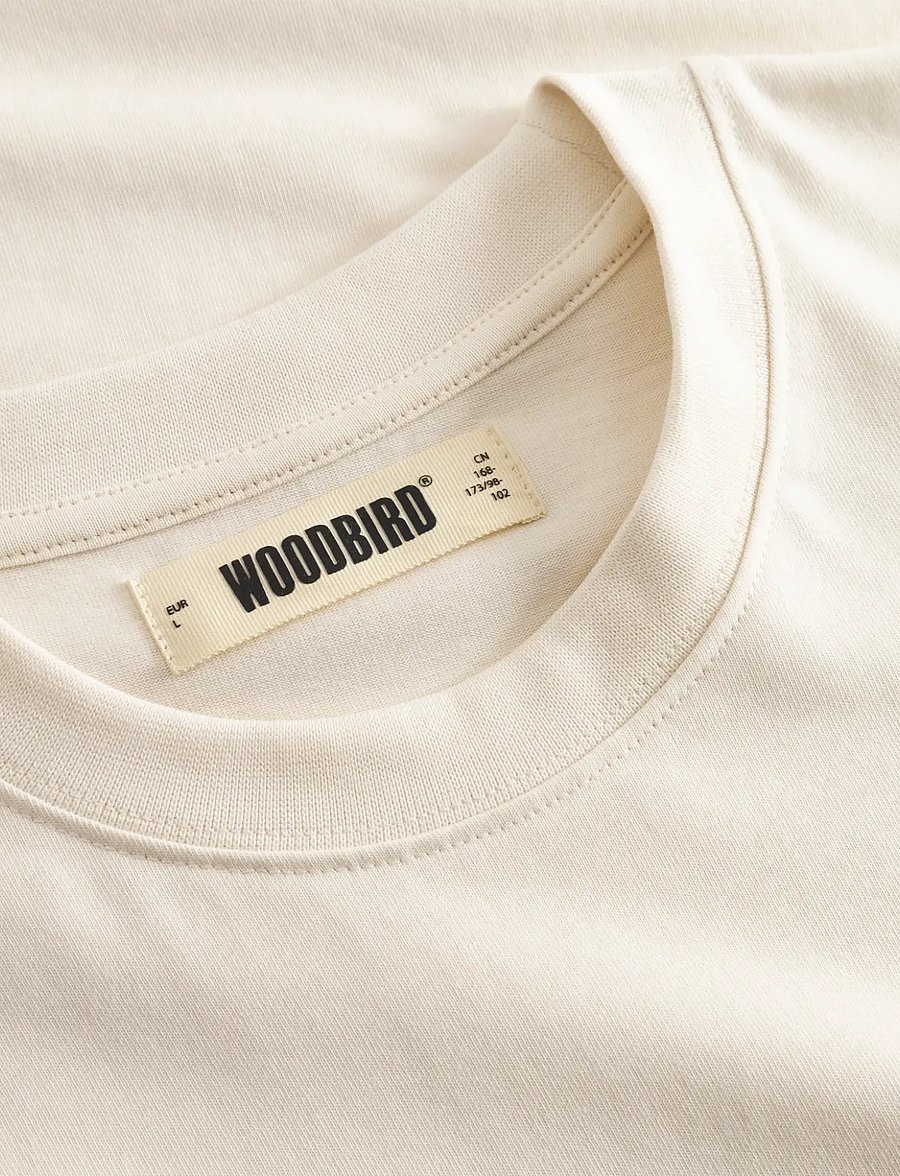 Woodbird - WBBeam Nine Tee - kortärmade t-shirts - off white - 5