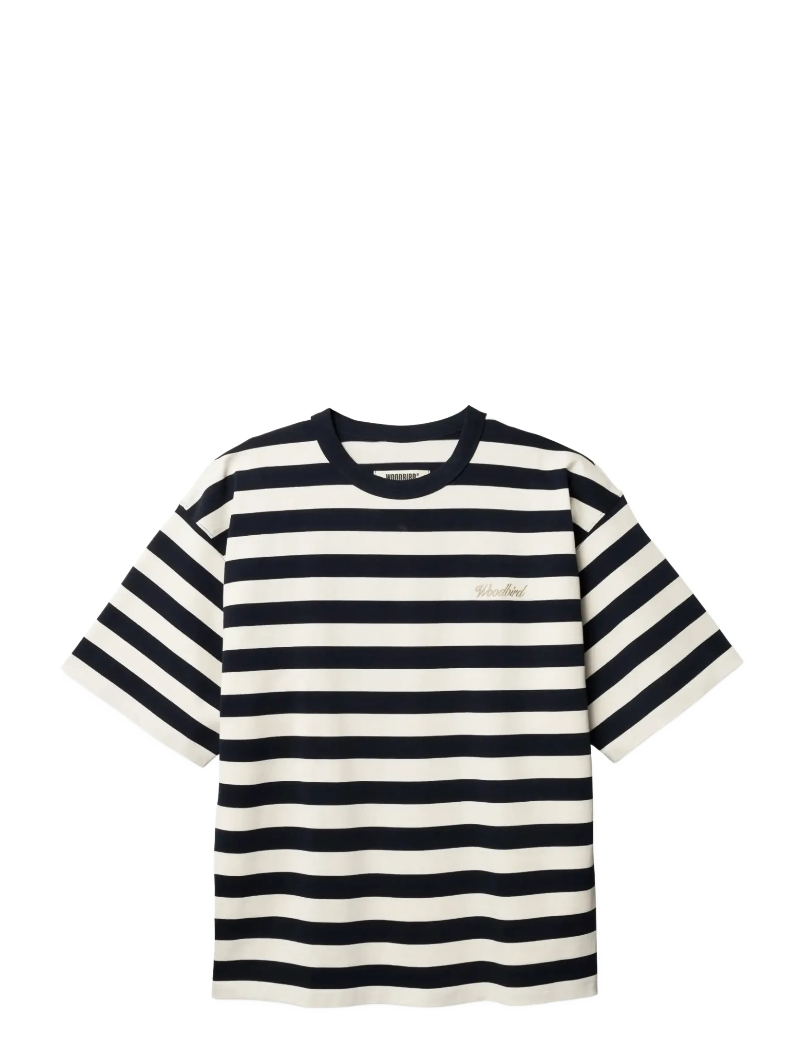 WOODBIRD Wbbeam Stripe Tee Navy - L - Herren