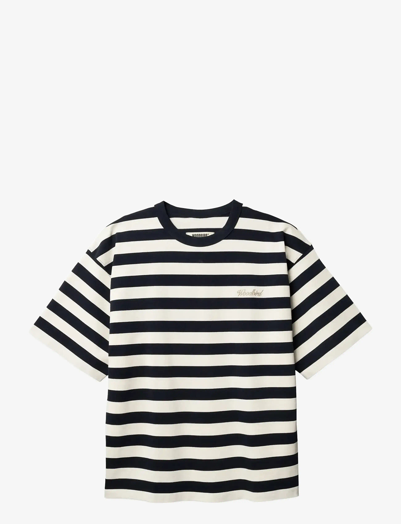 Woodbird - WBBeam Stripe Tee - kurzärmelig - dark navy - 1