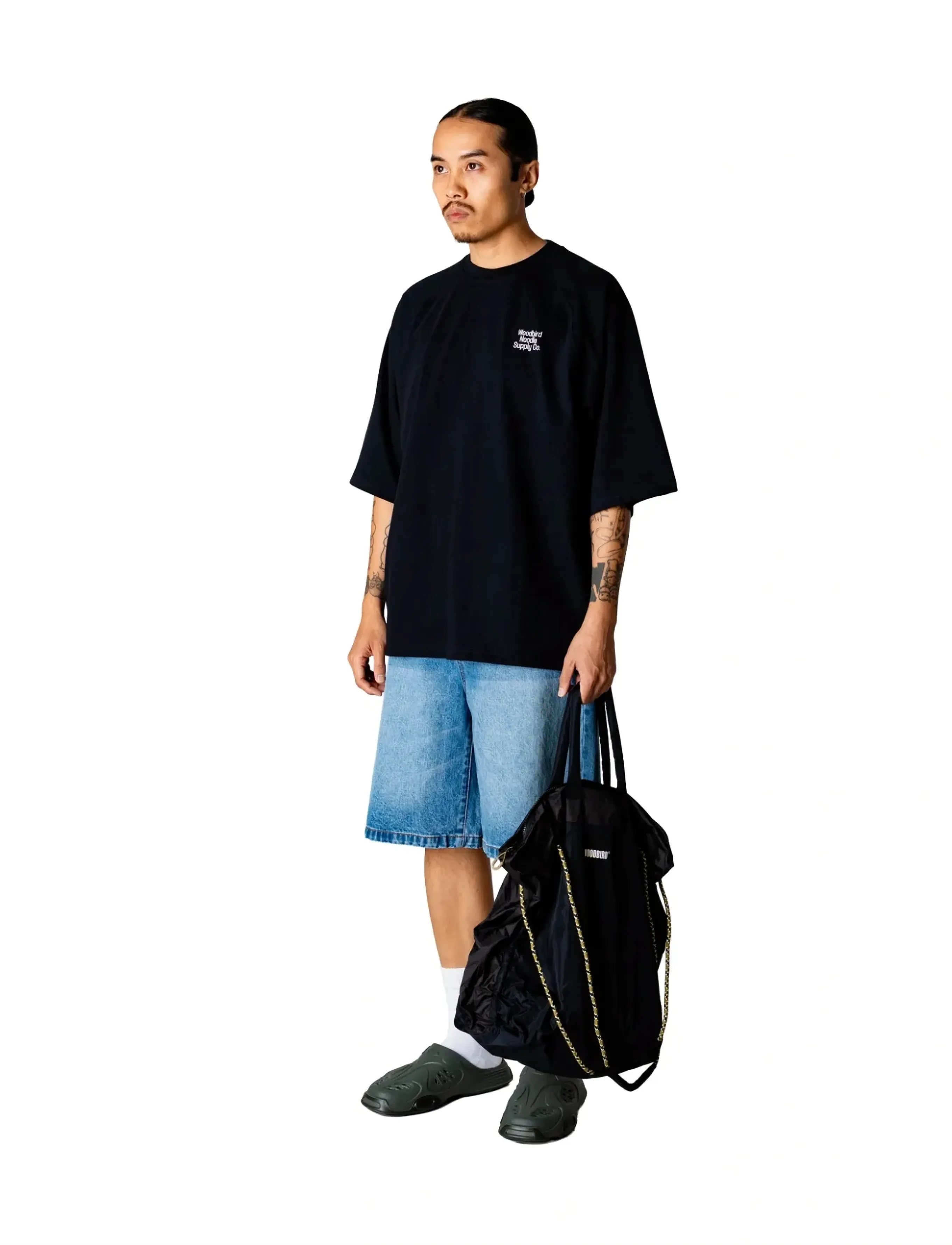Woodbird - WBBlake Supply Tee - kortærmede t-shirts - black - 3