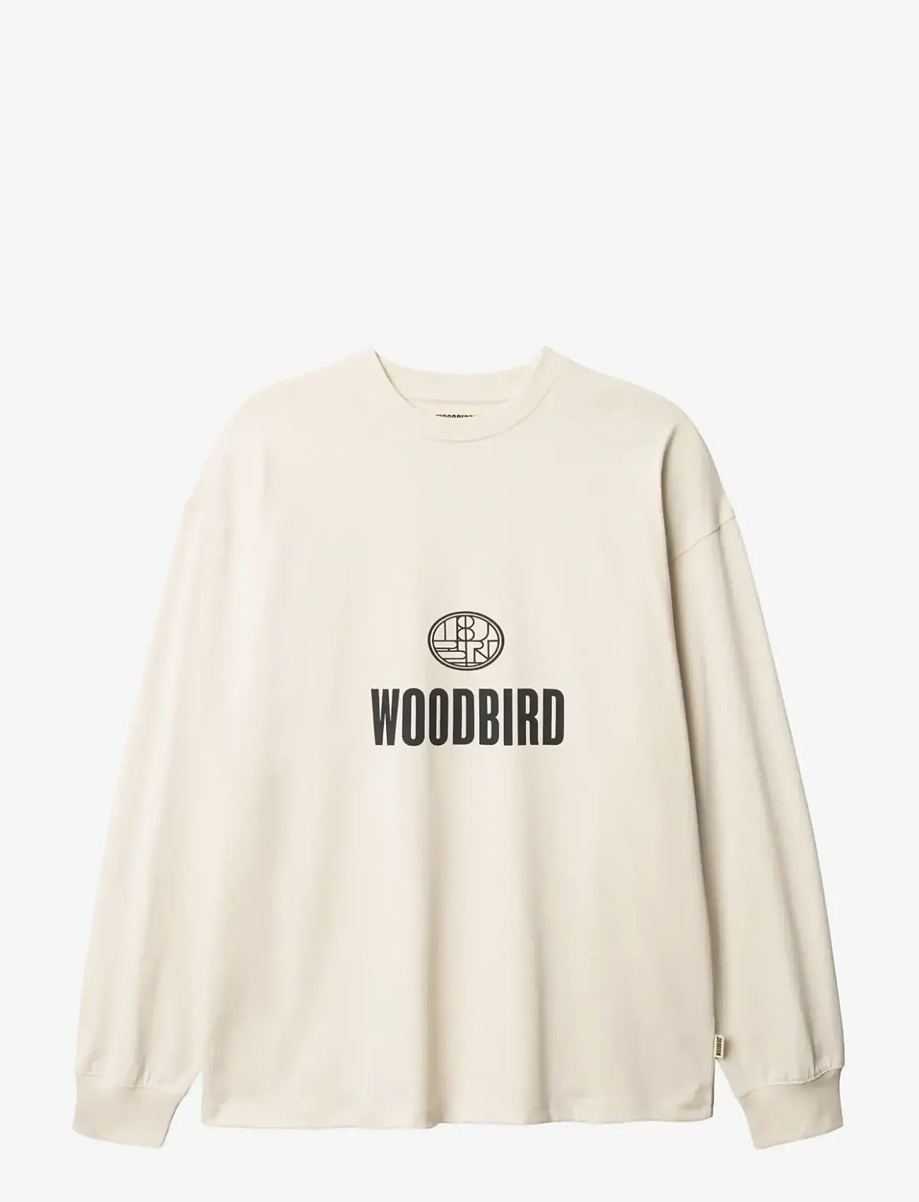 Woodbird - WBBeam L/S Nine Tee - long-sleeved t-shirts - off white - 1