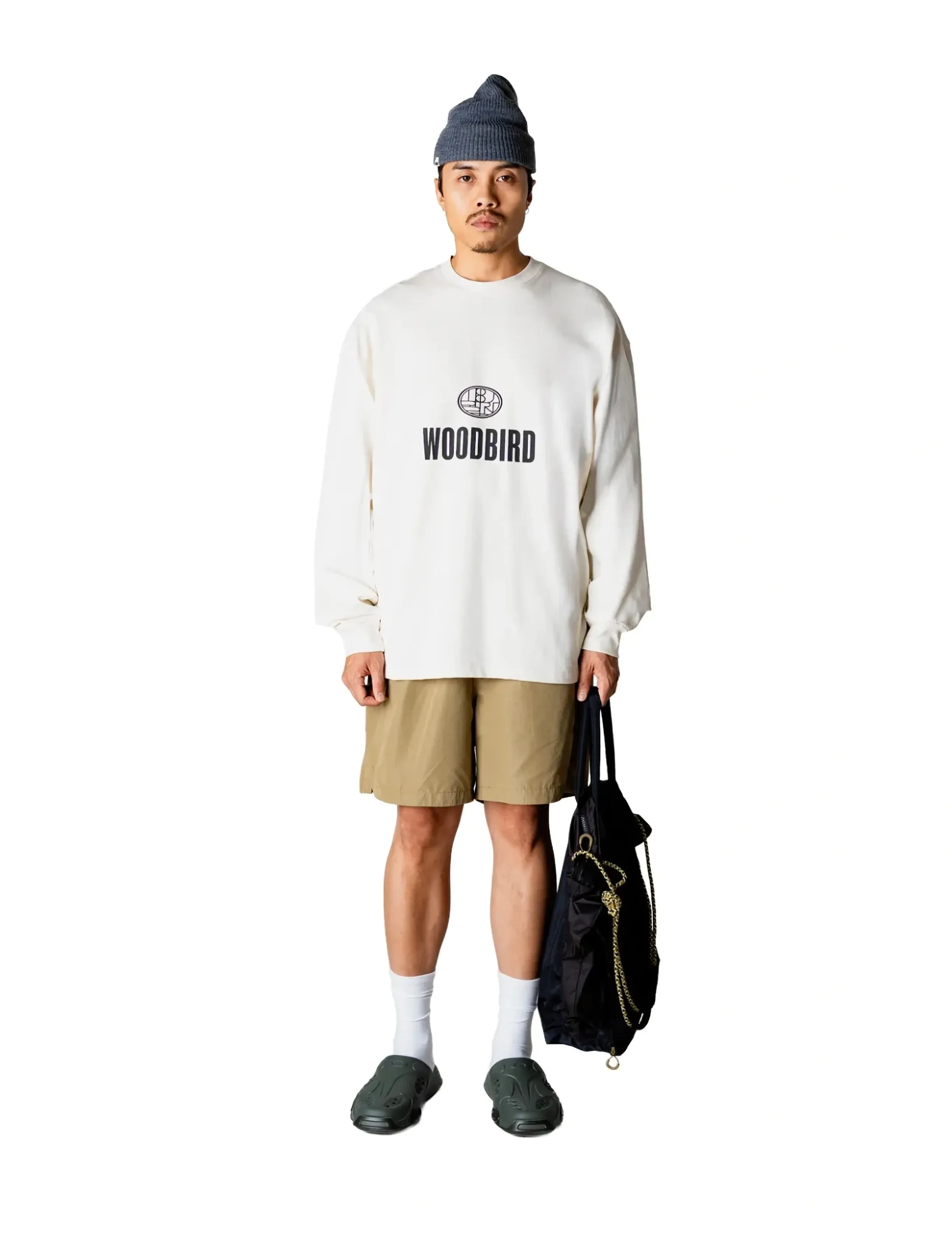 Woodbird WBBeam L/S Nine Tee - Kläder - OFF WHITE / cream