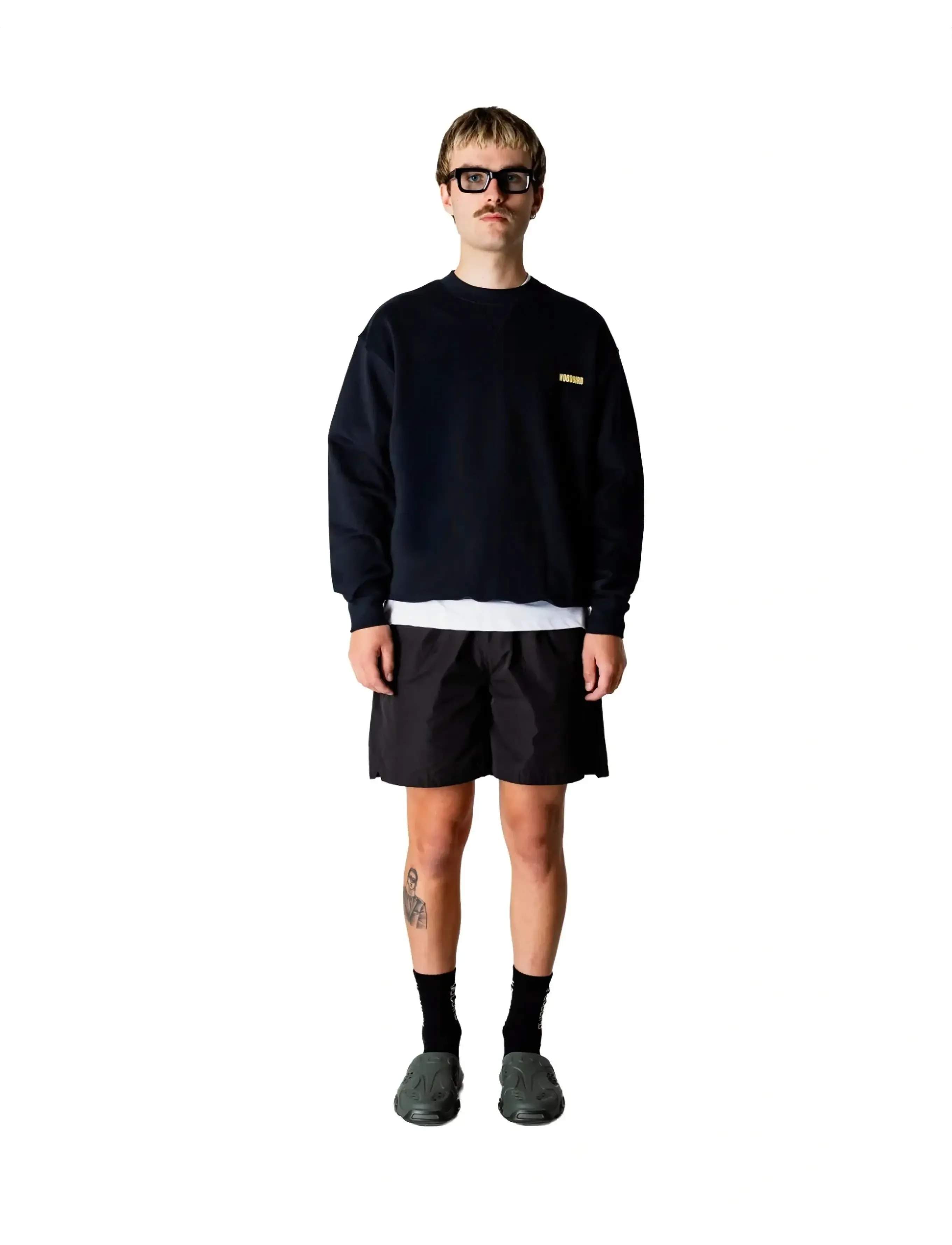 Woodbird Wbcane Lion Crew, XXL, Black, Sweatshirts & Hættetrøjer > Sweatshirts, Herre
