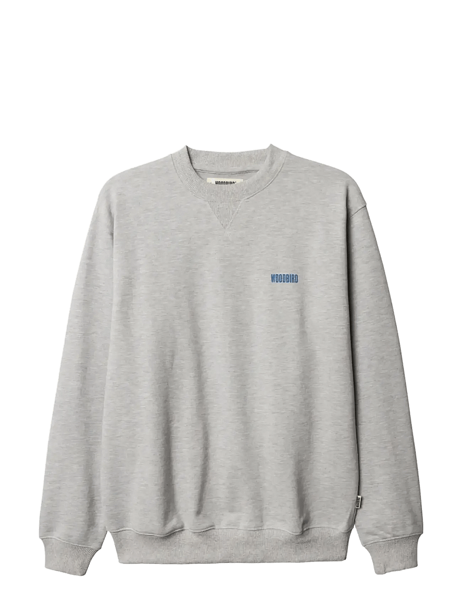 Woodbird - WBCane Lion Crew - dressipluusid - light grey melange - 1