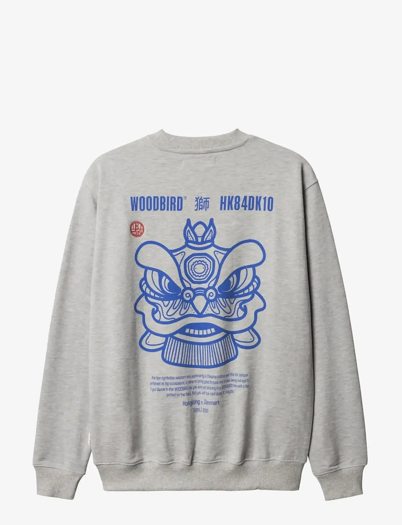 Woodbird - WBCane Lion Crew - osta stiili järgi - light grey melange - 2