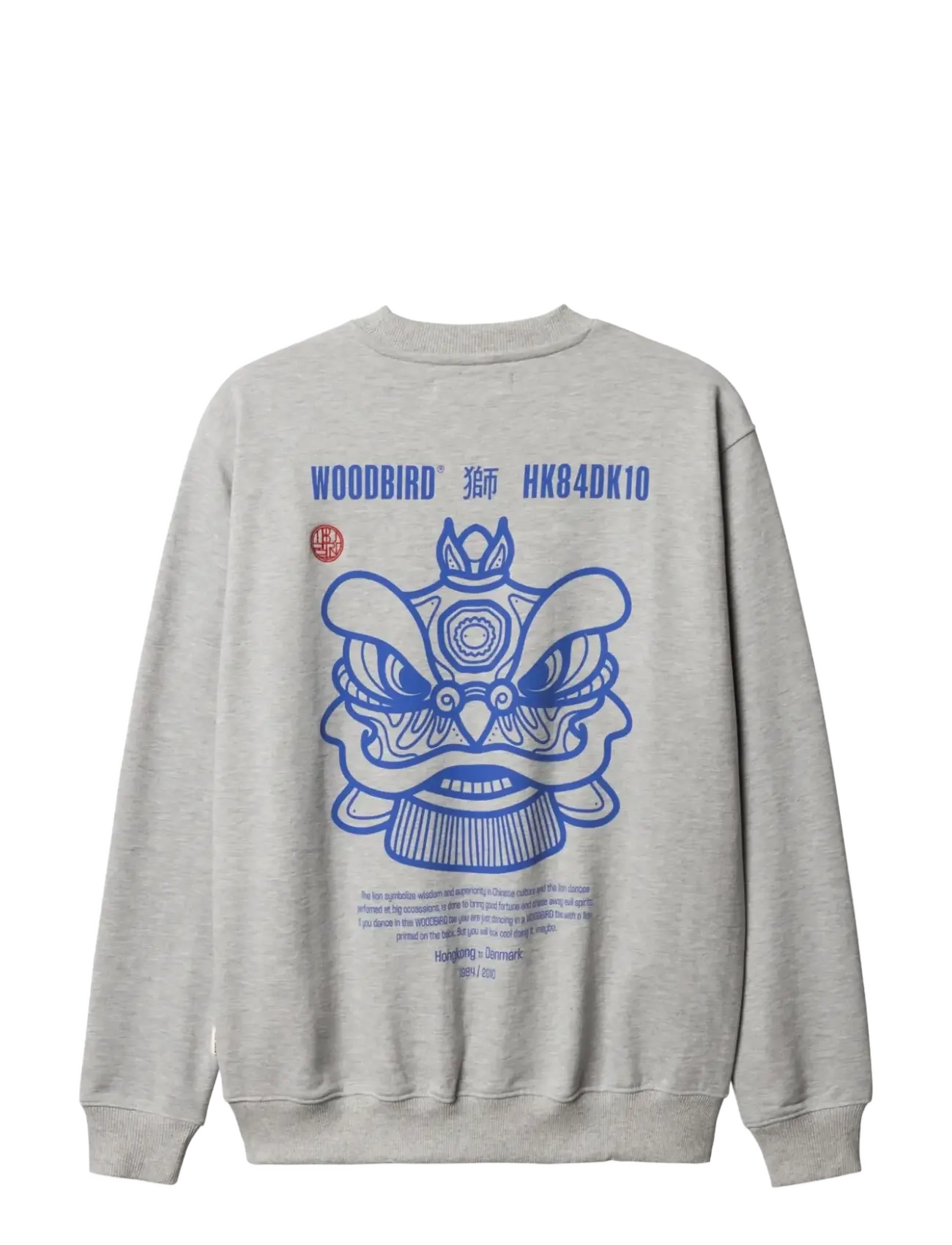 Woodbird - WBCane Lion Crew - shop by style - light grey melange - 2
