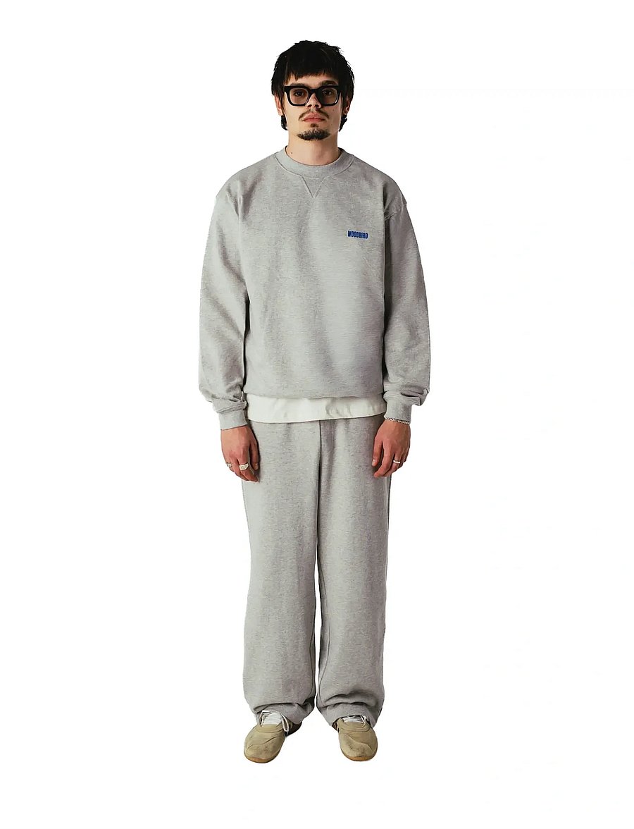 Woodbird - WBCane Lion Crew - dressipluusid - light grey melange - 0