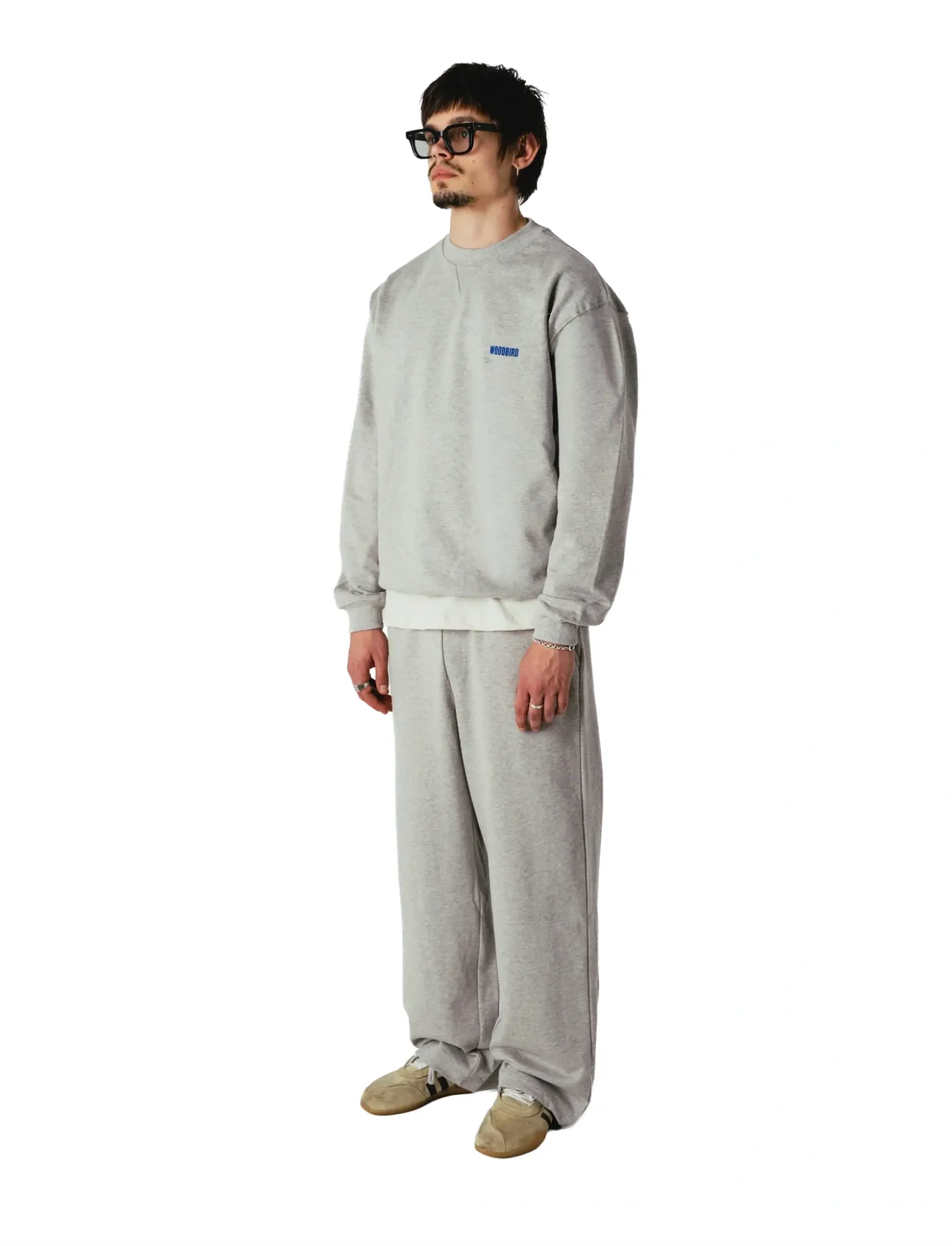 Woodbird - WBCane Lion Crew - shop by style - light grey melange - 3