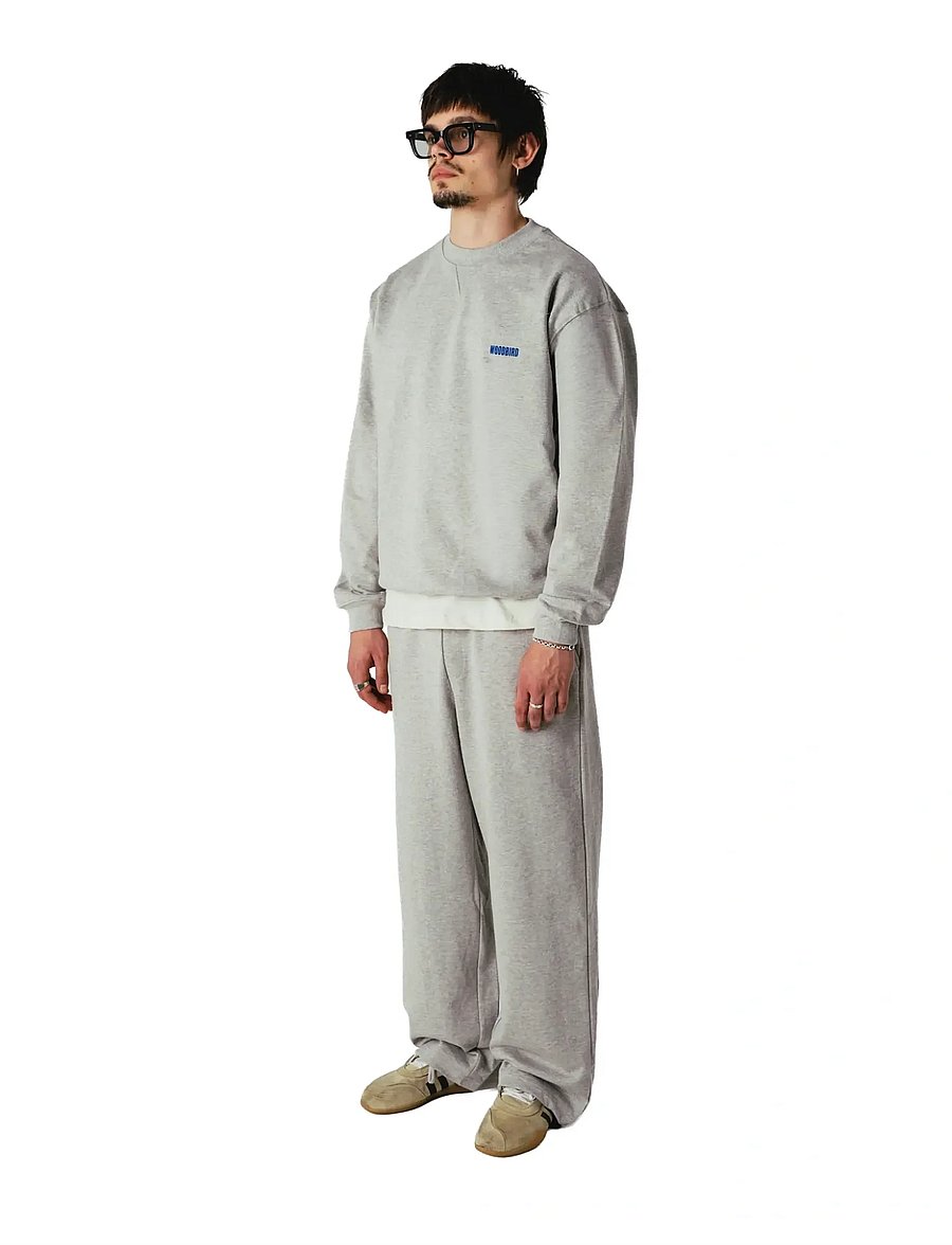 Woodbird - WBCane Lion Crew - dressipluusid - light grey melange - 3