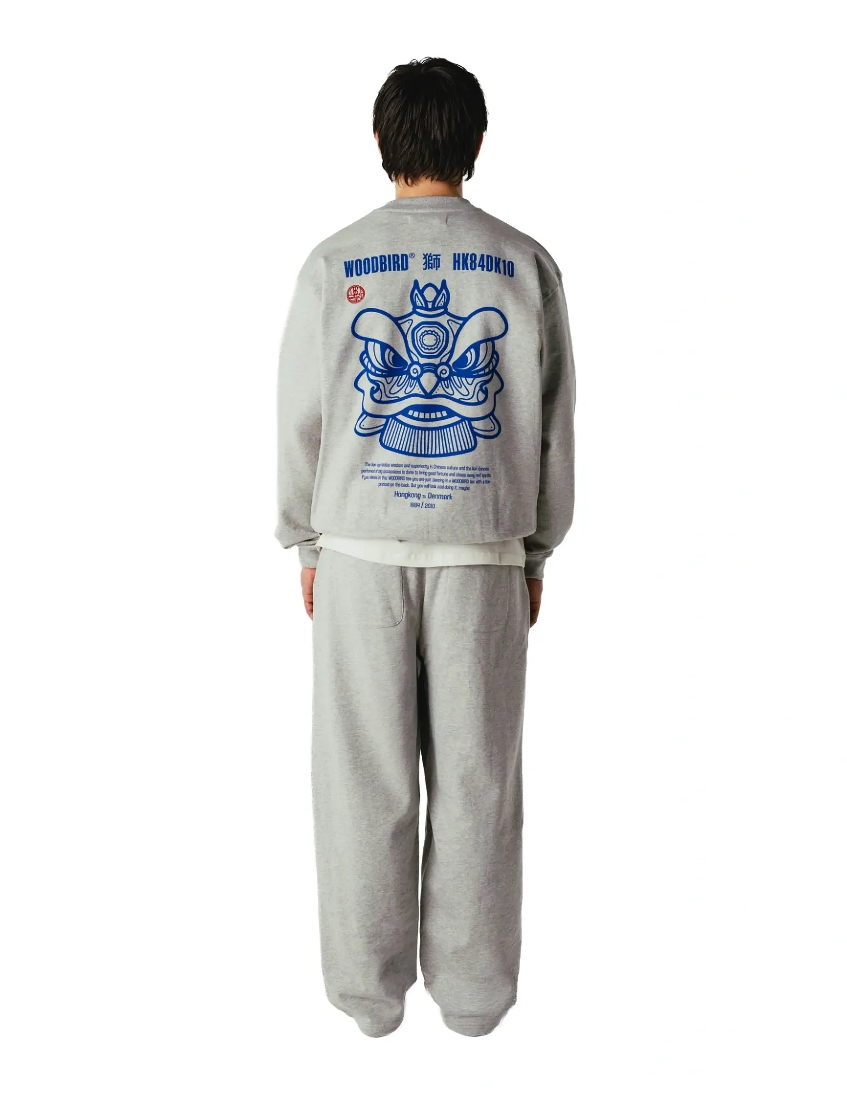 Woodbird - WBCane Lion Crew - shop by style - light grey melange - 4