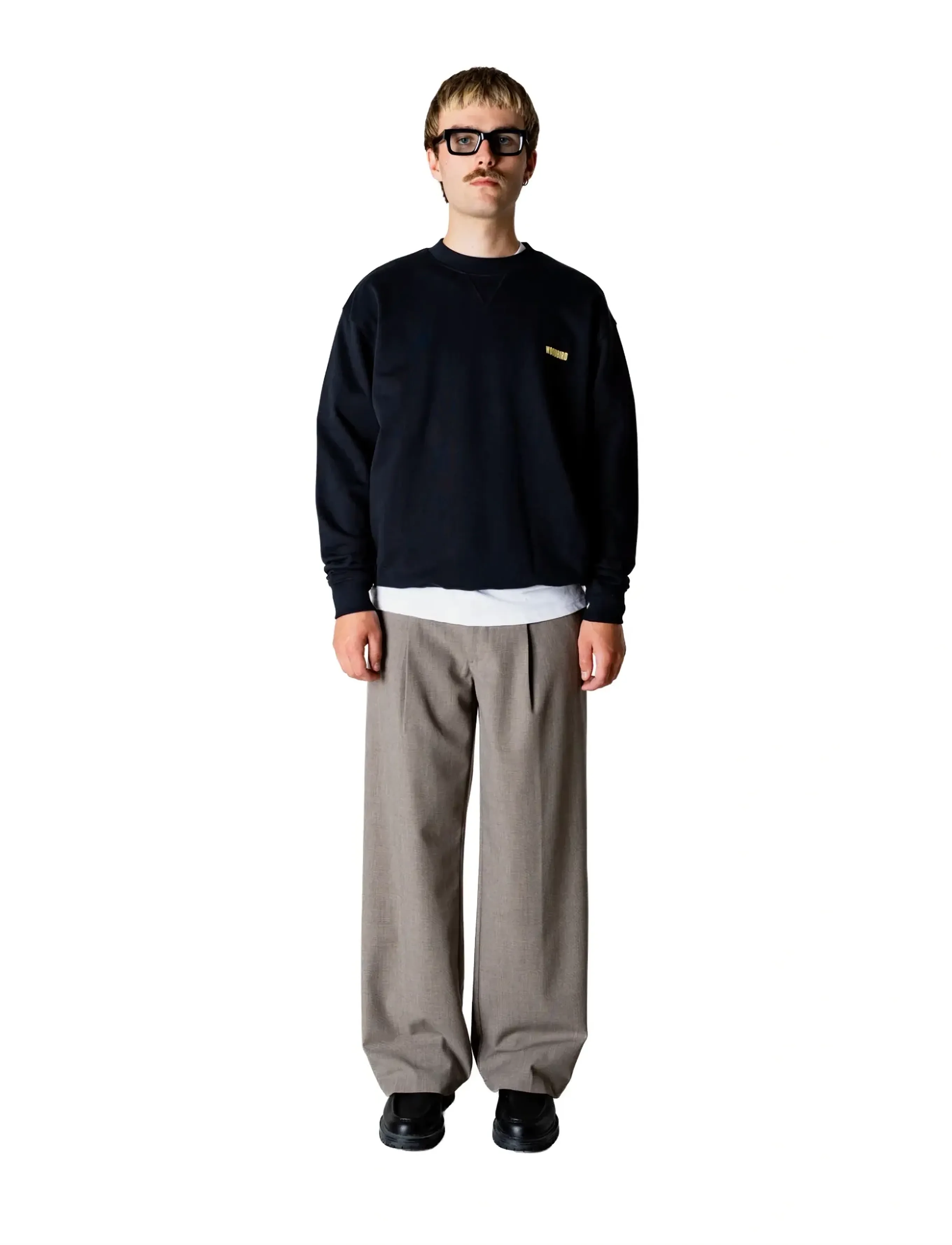 Woodbird Wbcane Sea Crew, Mænd, Crewneck Sweatshirt, Sort, Str: L