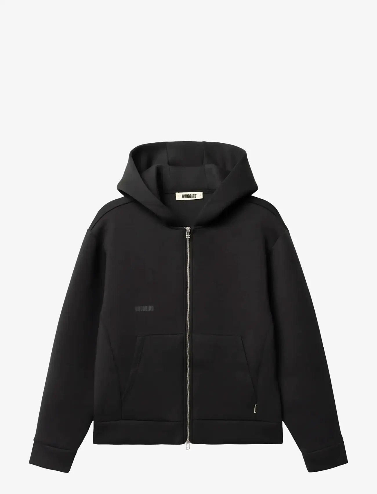 Woodbird - WBFuji Scuba Zip Hoodie - džemperiai su gobtuvu - black - 1