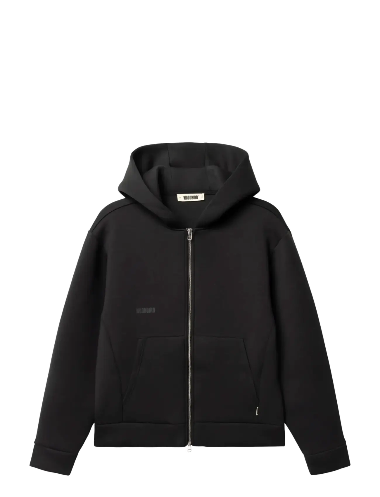 Woodbird - WBFuji Scuba Zip Hoodie - hættetrøjer - black - 1