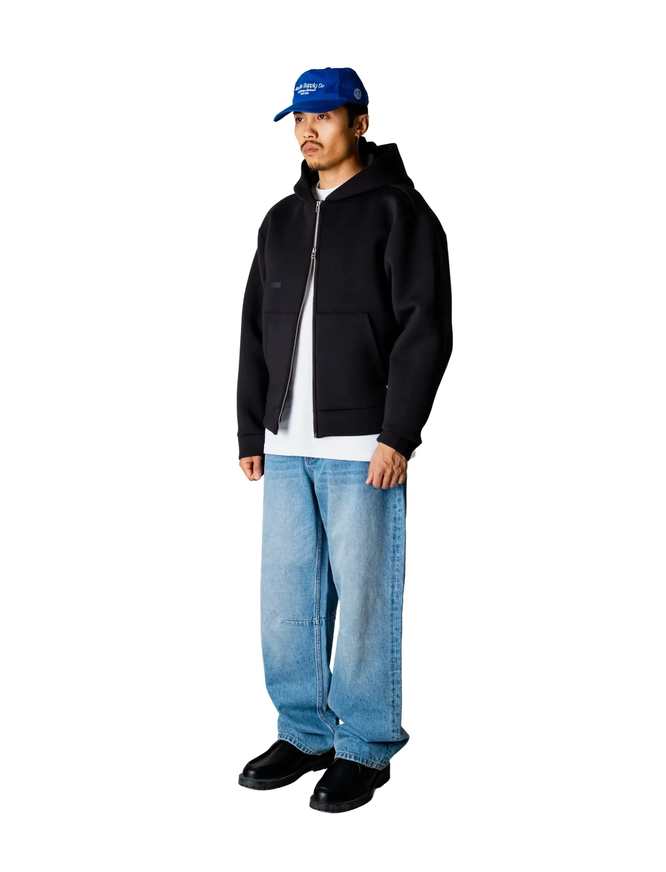 Woodbird - WBFuji Scuba Zip Hoodie - hættetrøjer - black - 3