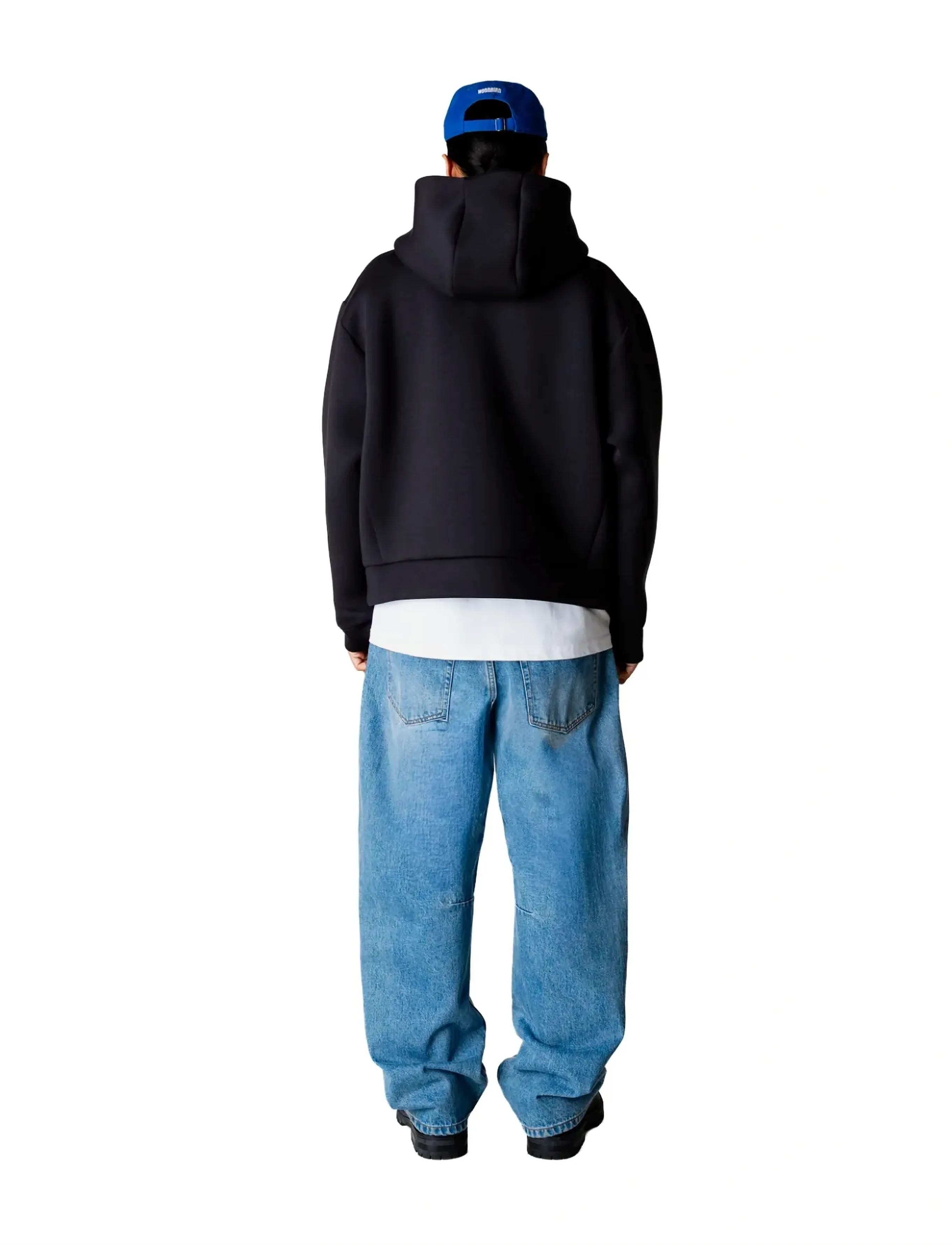 Woodbird - WBFuji Scuba Zip Hoodie - hættetrøjer - black - 4