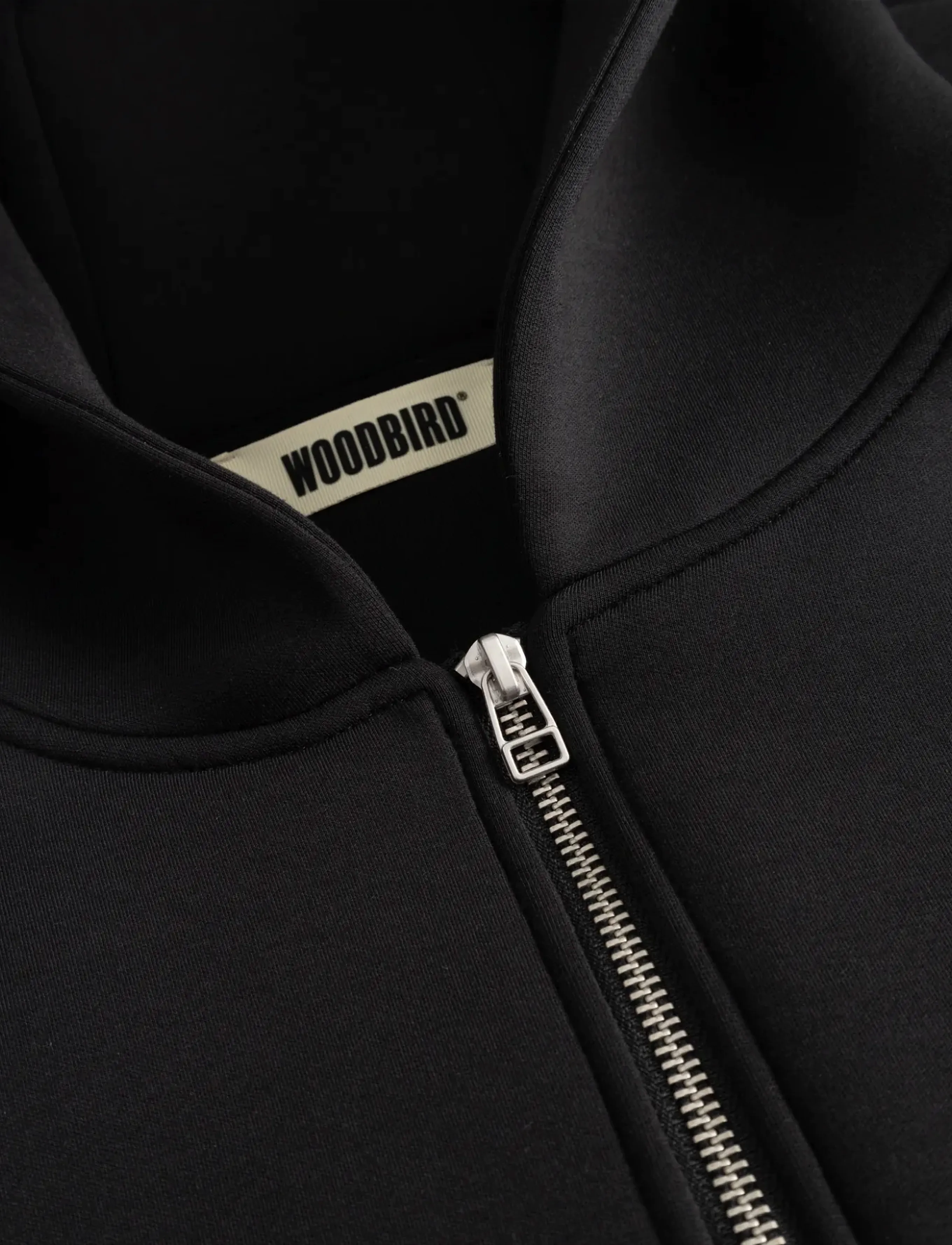 Woodbird - WBFuji Scuba Zip Hoodie - hættetrøjer - black - 5