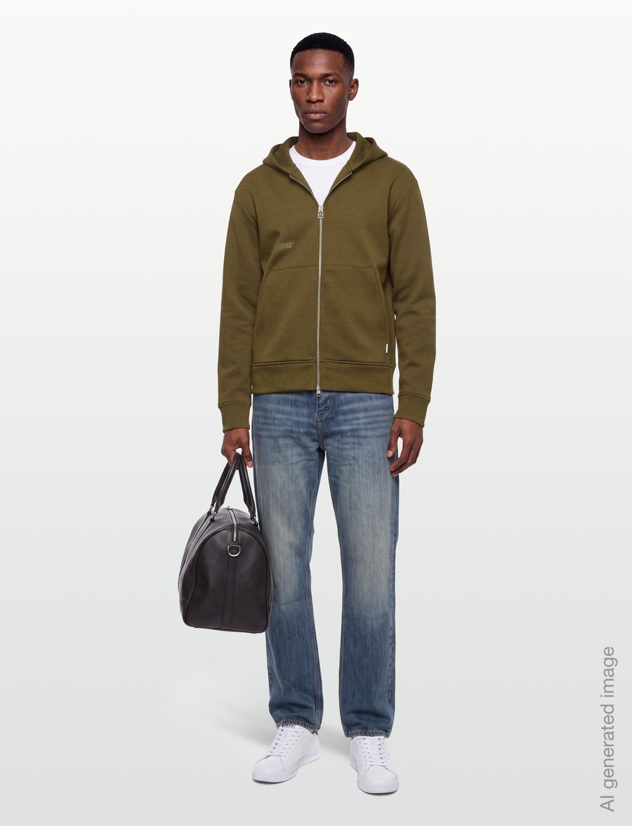 Woodbird - WBFuji Scuba Zip Hoodie - kapuzenpullover - dark olive - 0