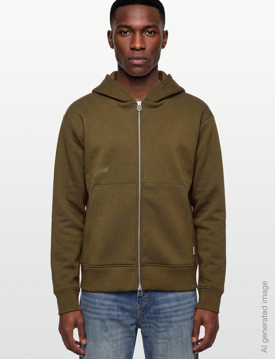 Woodbird - WBFuji Scuba Zip Hoodie - kapuzenpullover - dark olive - 3