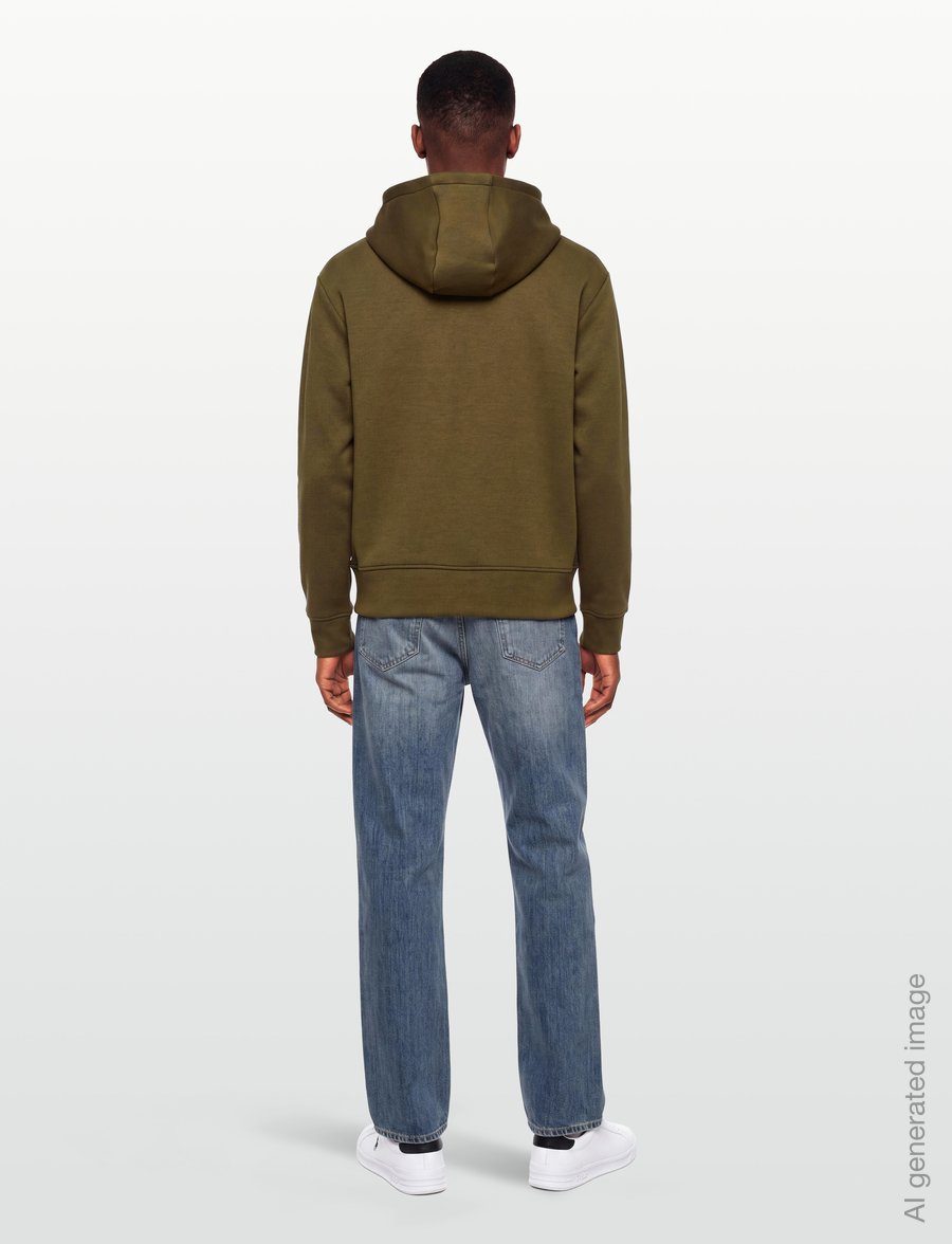Woodbird - WBFuji Scuba Zip Hoodie - kapuzenpullover - dark olive - 4