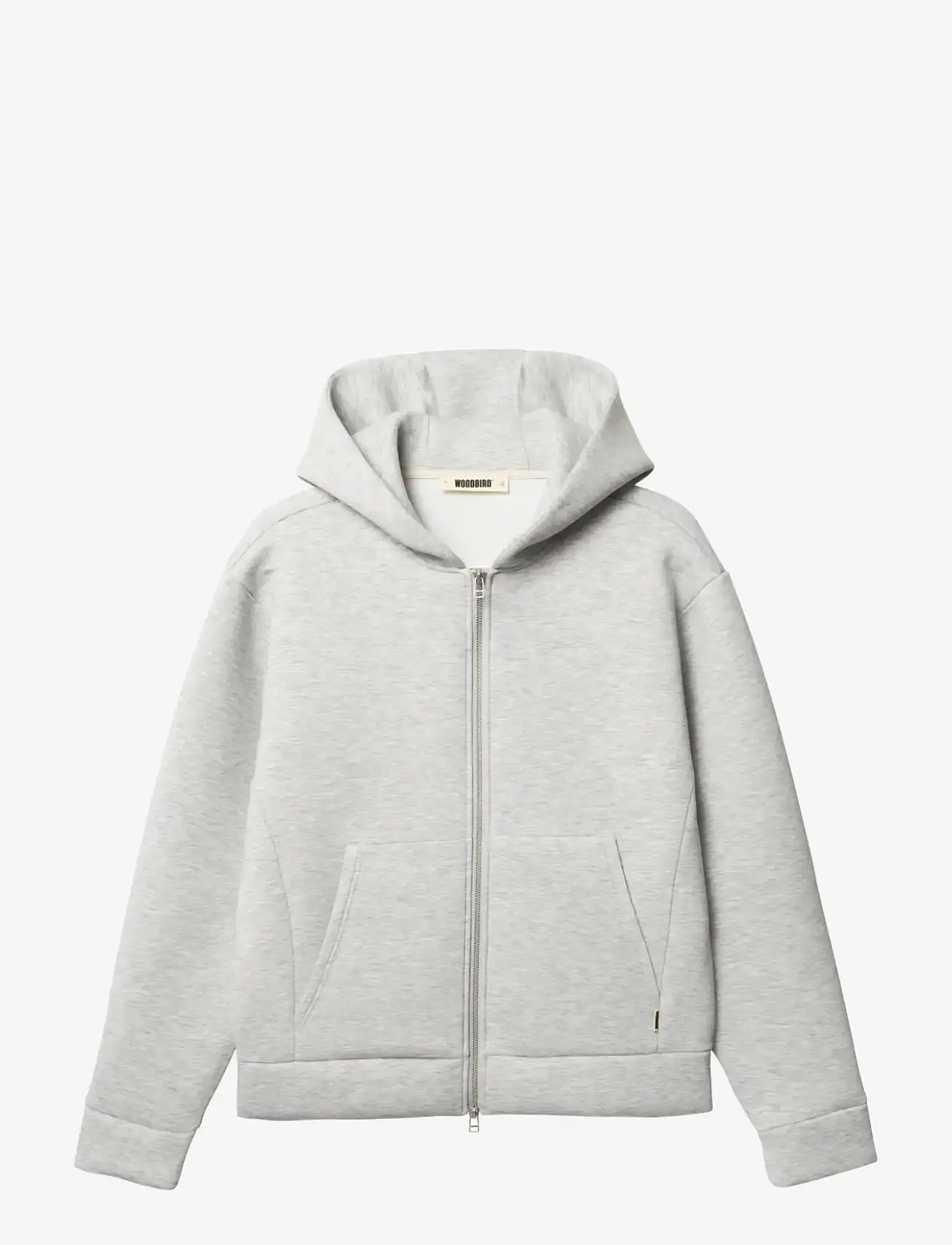 Woodbird - WBFuji Scuba Zip Hoodie - kapuzenpullover - light grey melange - 1
