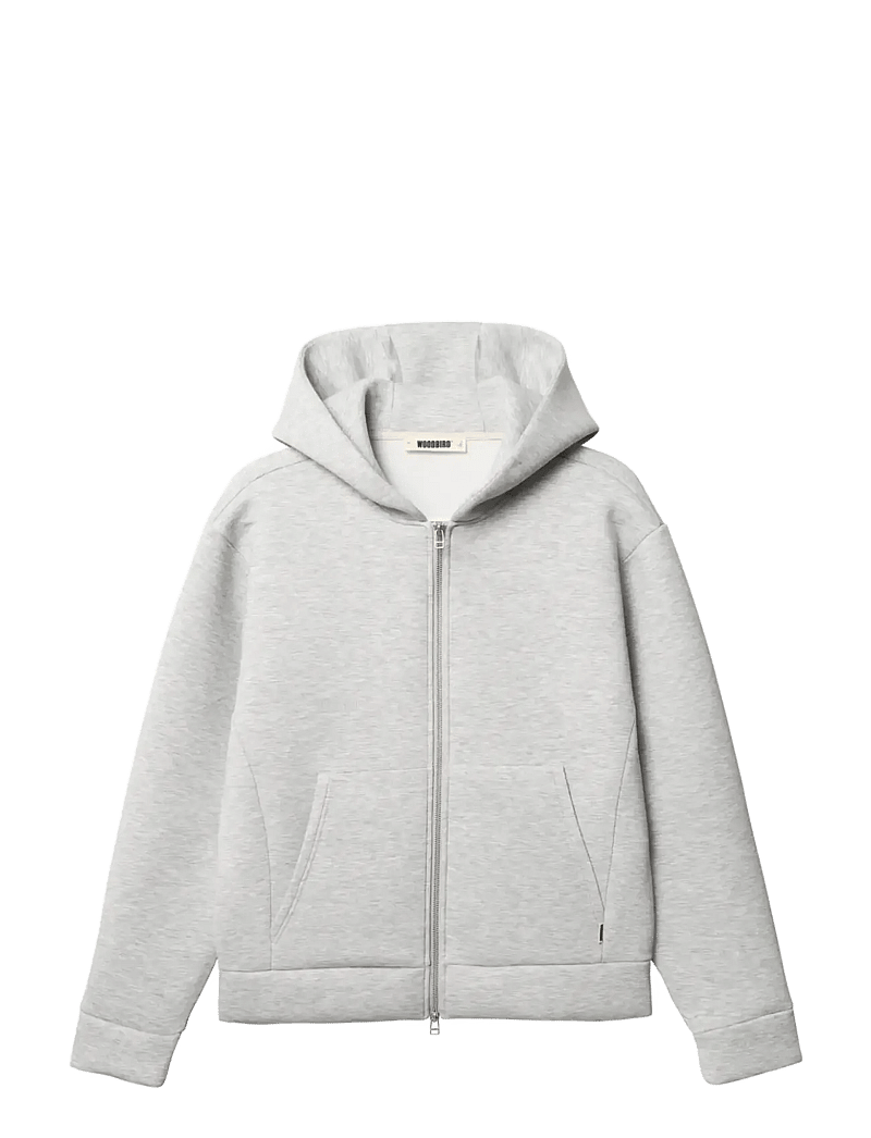 Woodbird - WBFuji Scuba Zip Hoodie - kapuzenpullover - light grey melange - 1