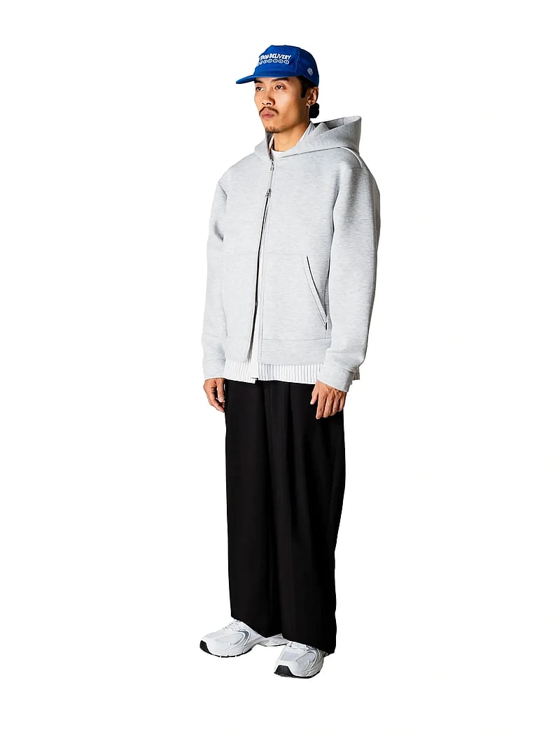 Woodbird - WBFuji Scuba Zip Hoodie - kapuzenpullover - light grey melange - 3