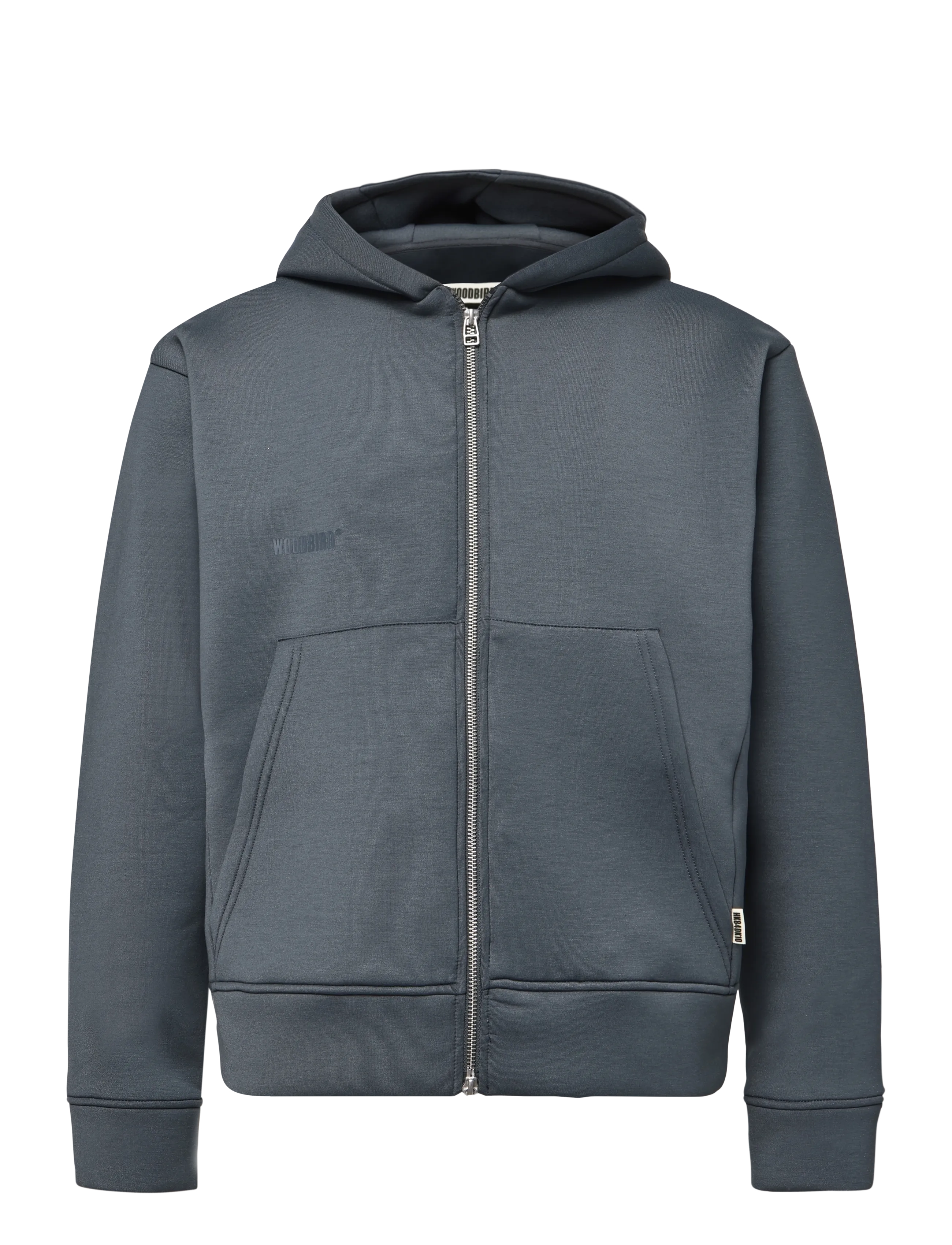 Woodbird WBFuji Scuba Zip Hoodie - Streetwear - SLATE BLUE / blue
