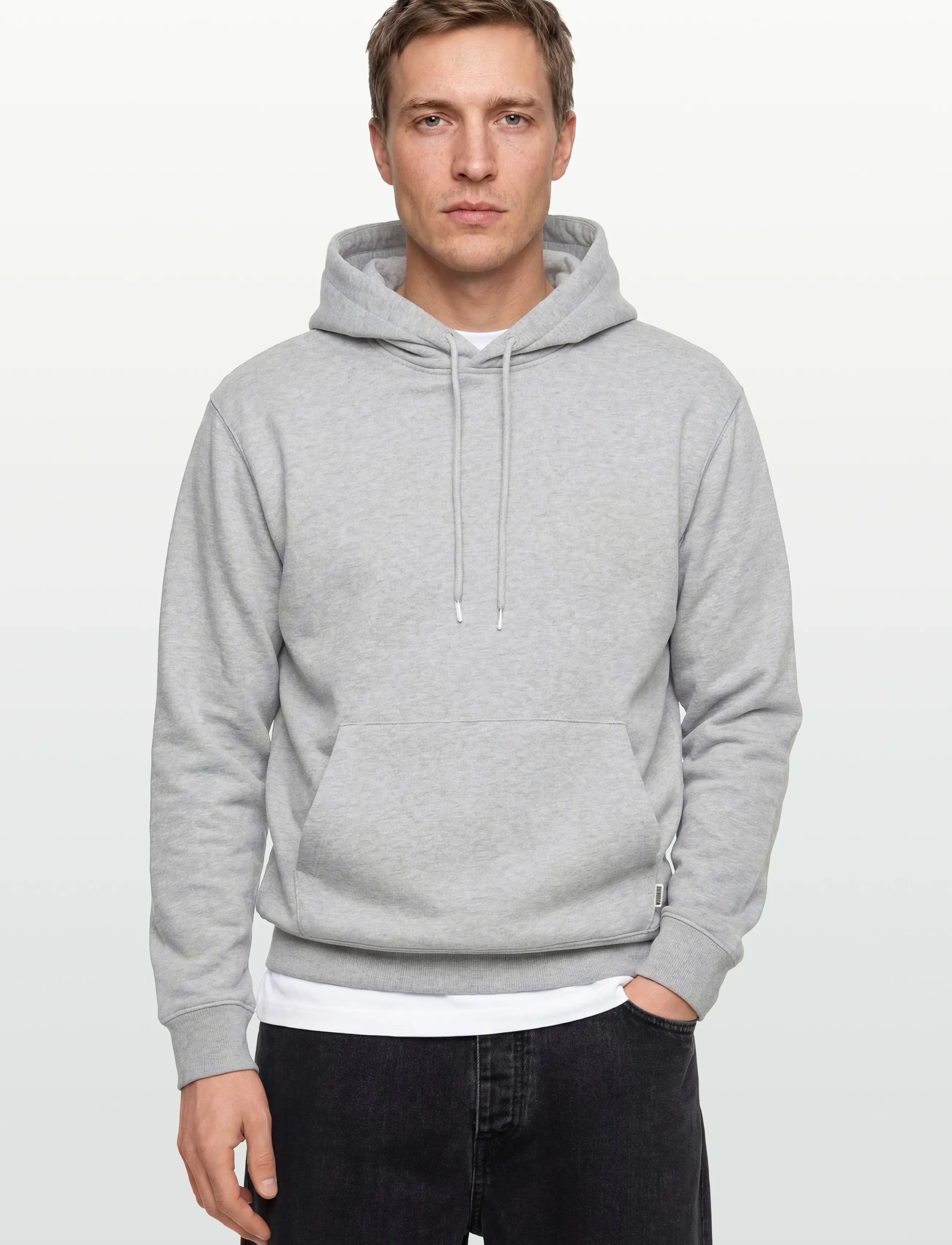 Woodbird - WBPacs Base Hoodie - hoodies - grey melange - 3