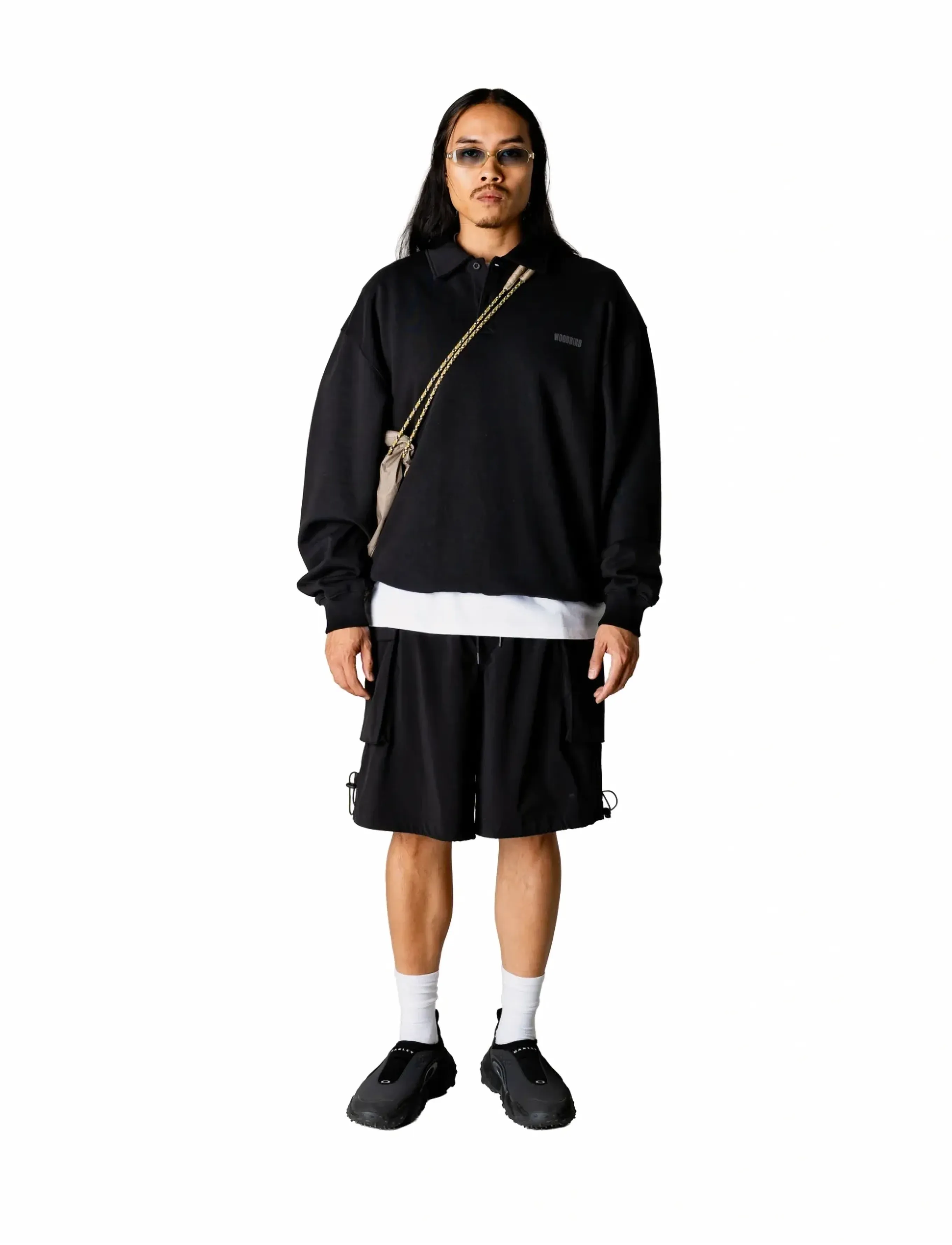 Woodbird Wbloke Base Polo, Mænd, Polo Sweatshirt, Sort, Str: L