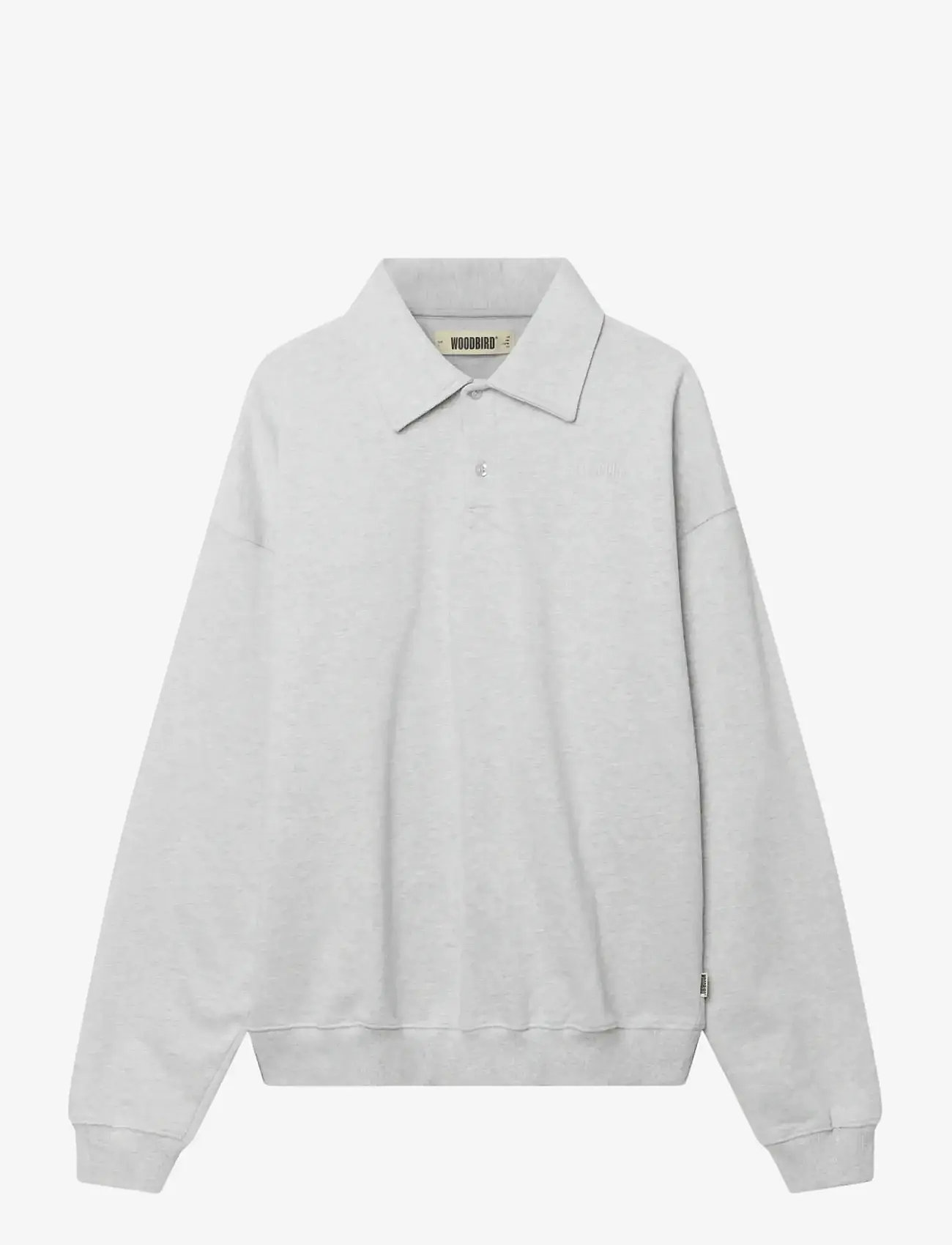 Woodbird - WBLoke Base Polo - poloer i strik med lange ærmer - grey melange - 1