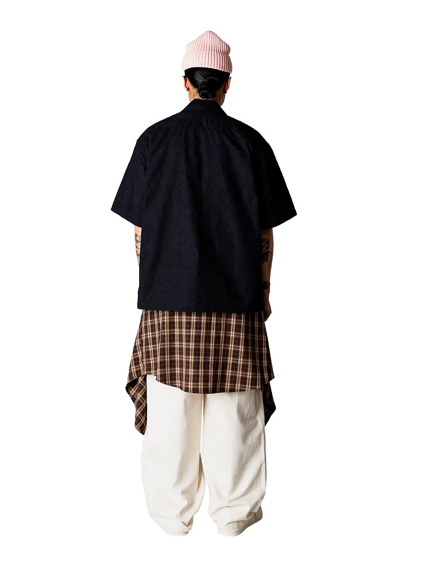 Woodbird - WBWang Embroidery Shirt - kortærmede skjorter - black - 4