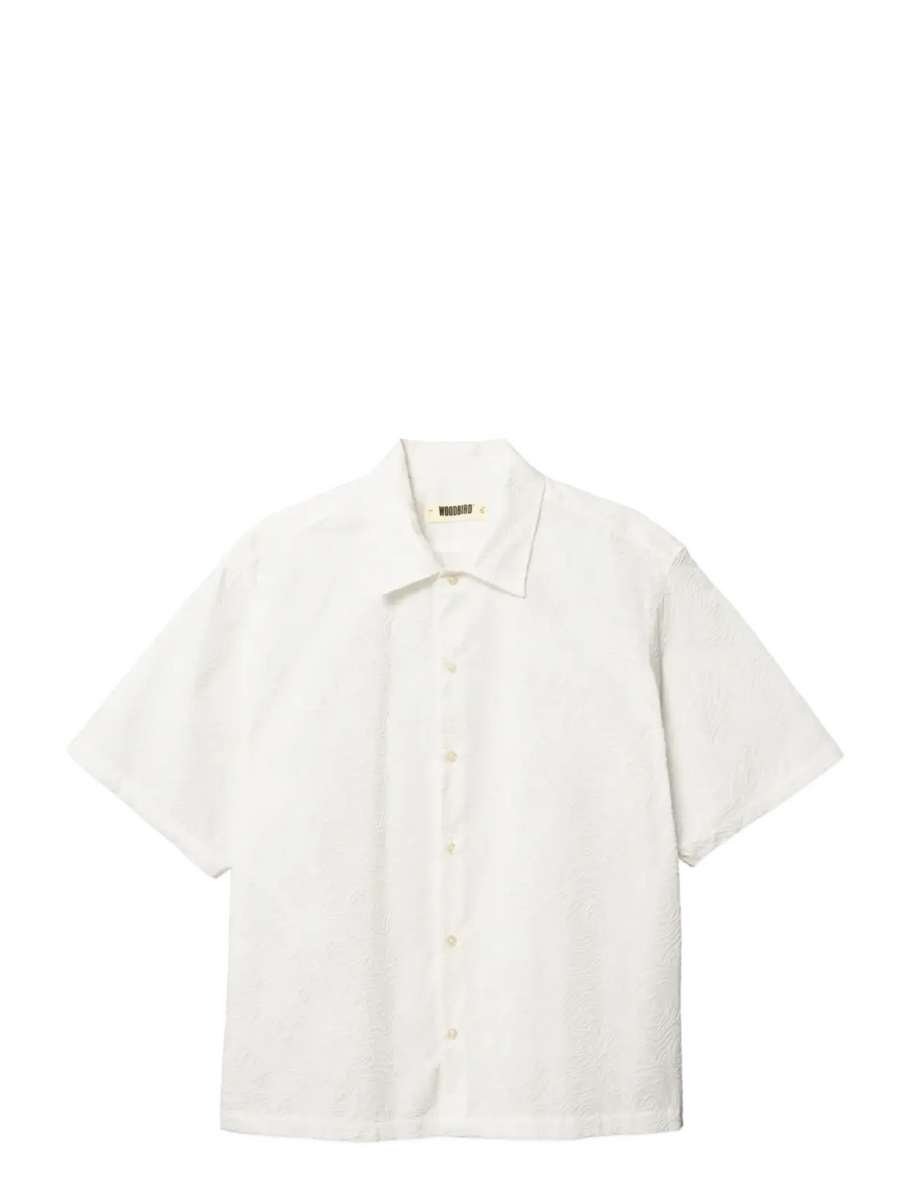 Woodbird - WBWang Embroidery Shirt - kortærmede skjorter - off white - 1