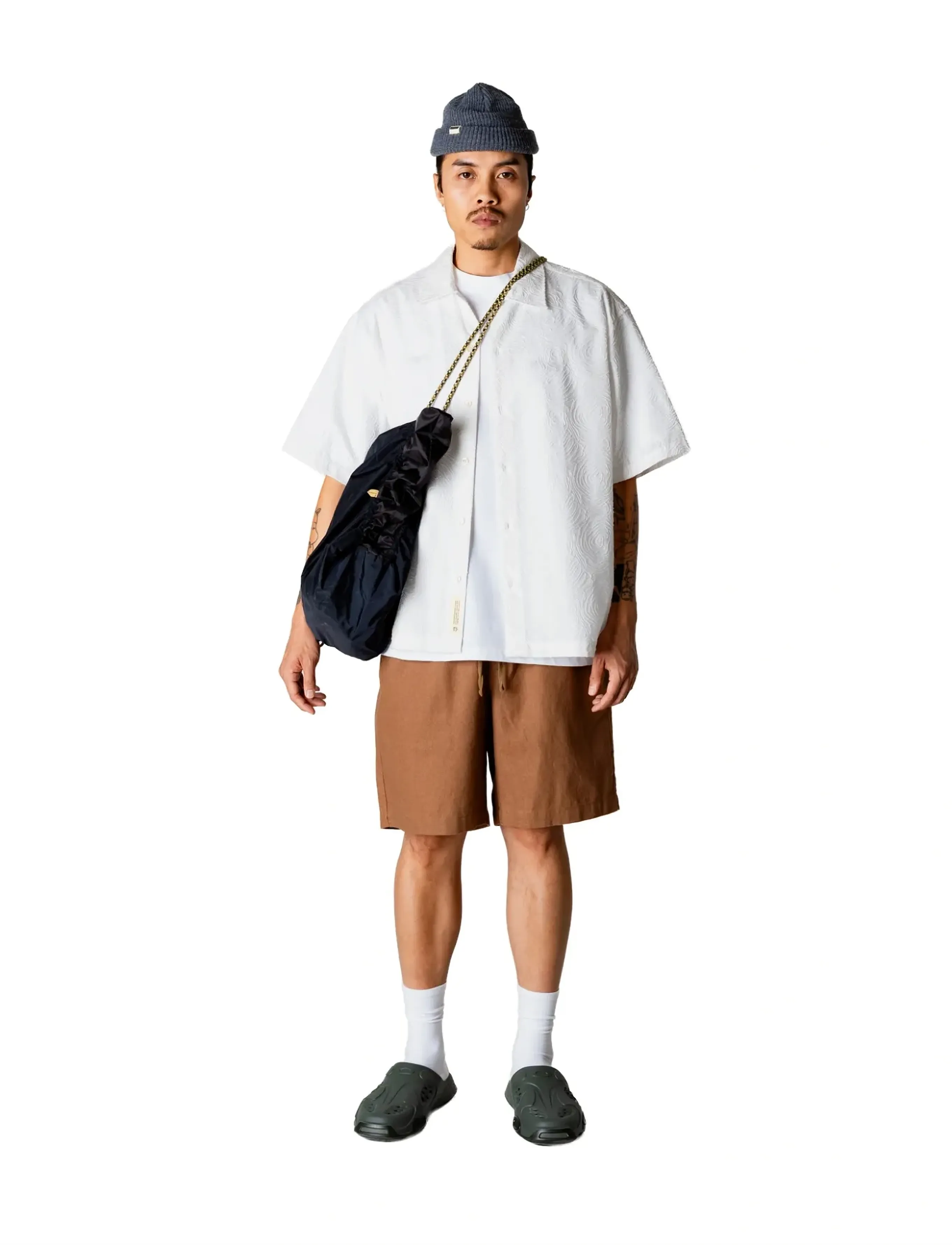 Woodbird WBWang Embroidery Shirt - Krekli - OFF WHITE / cream