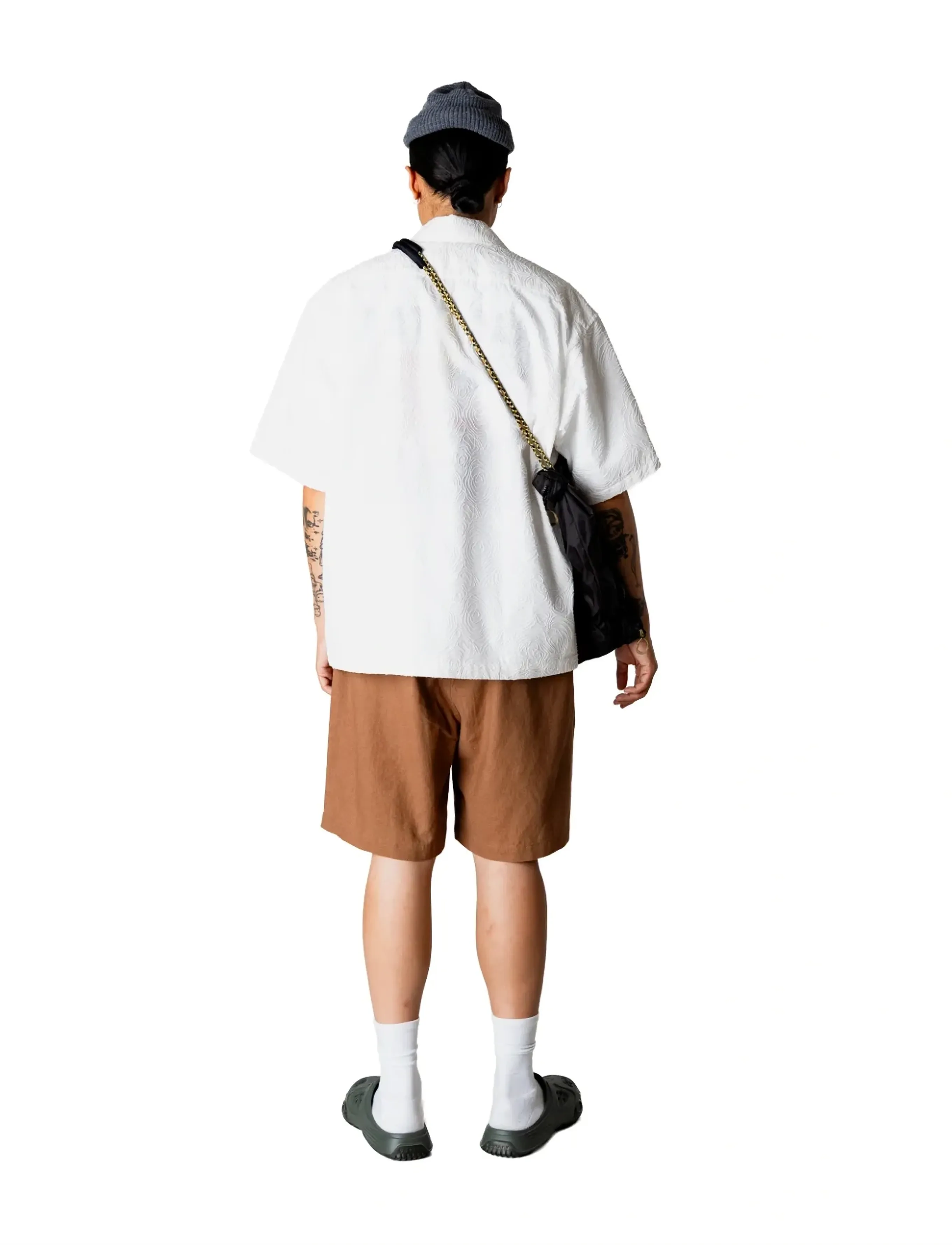 Woodbird - WBWang Embroidery Shirt - kortærmede skjorter - off white - 4