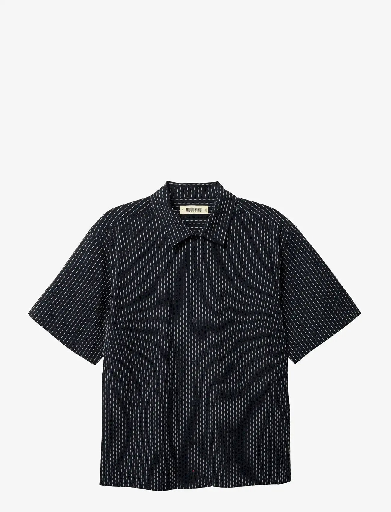 Woodbird - WBWang Shiko Shirt - mønstrede skjorter - dark navy - 1