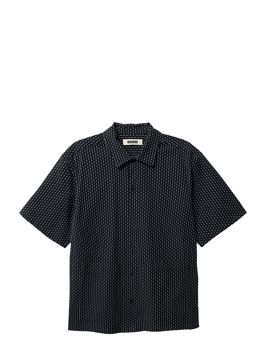 Woodbird - WBWang Shiko Shirt - gemusterte hemden - dark navy - 1