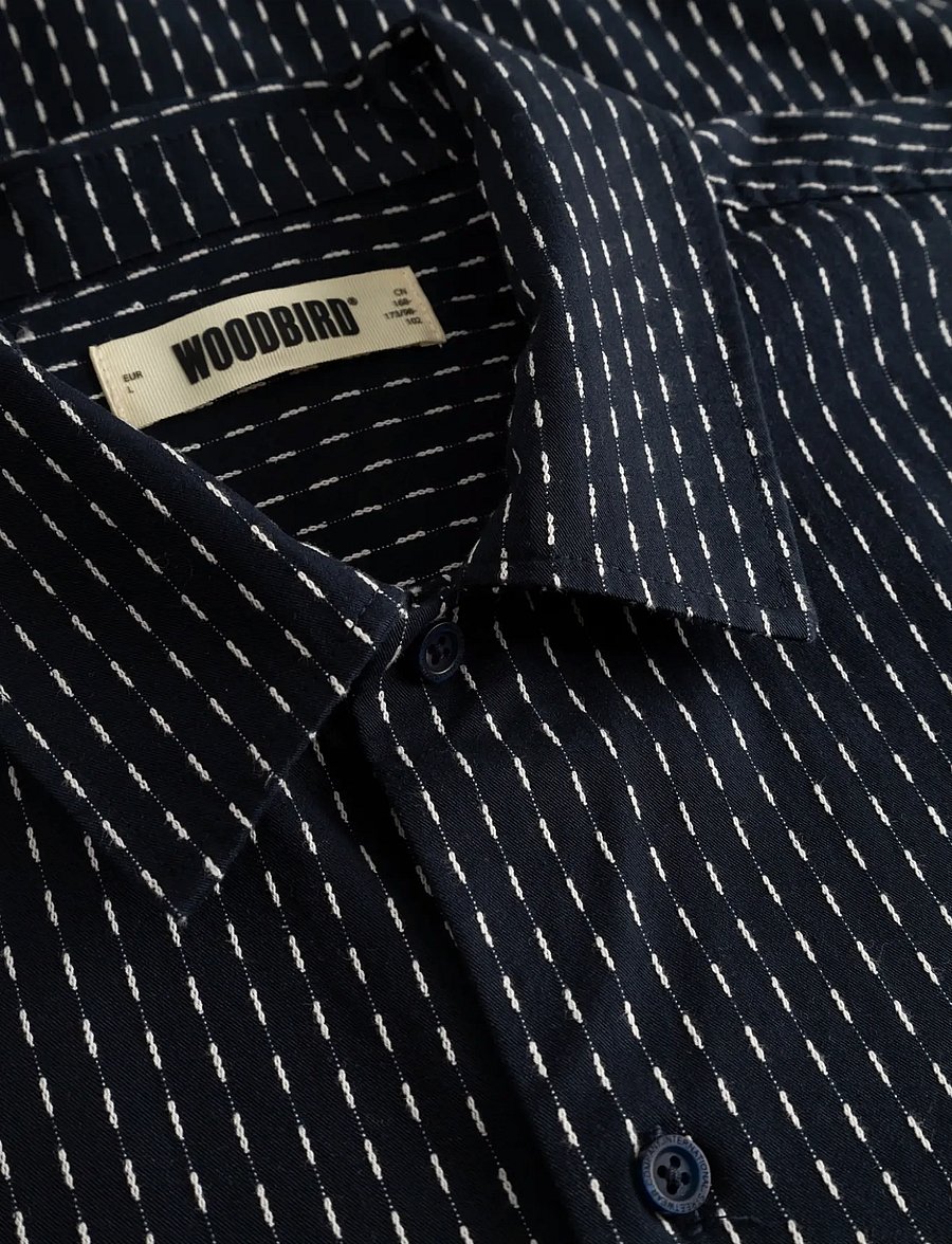 Woodbird - WBWang Shiko Shirt - gemusterte hemden - dark navy - 5