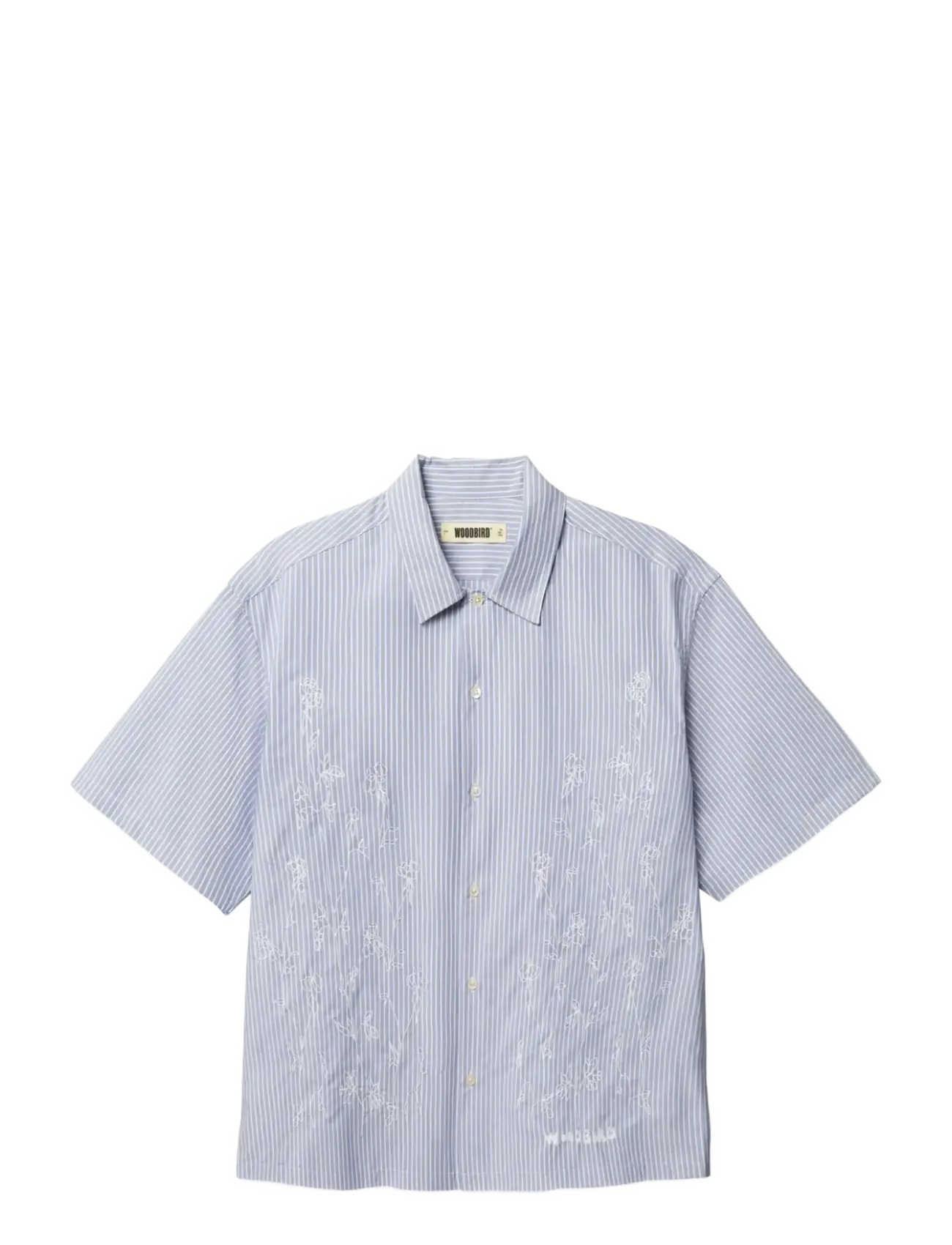 Woodbird - WBWang Ox Flower Shirt - light blue - 1