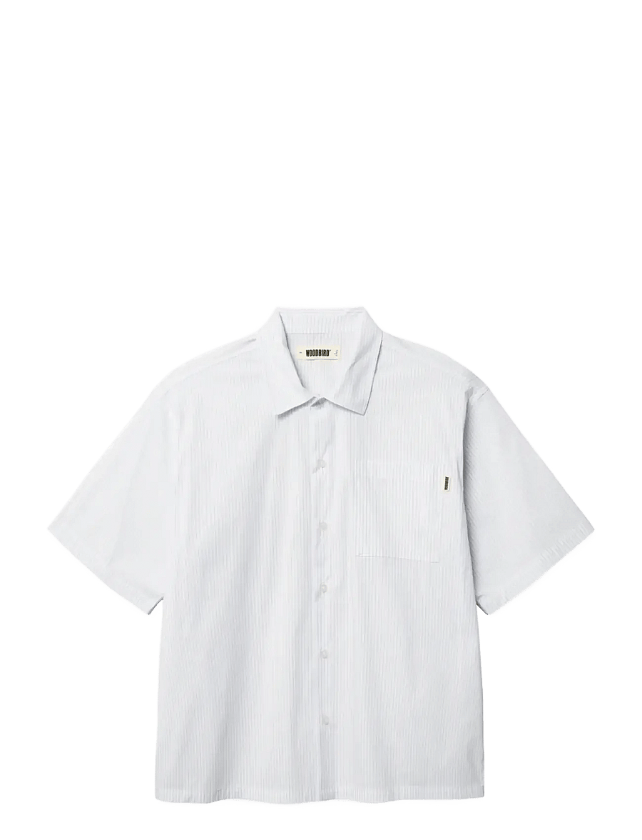 Woodbird - WBWang Wok Shirt - stribede skjorter - light blue - 1