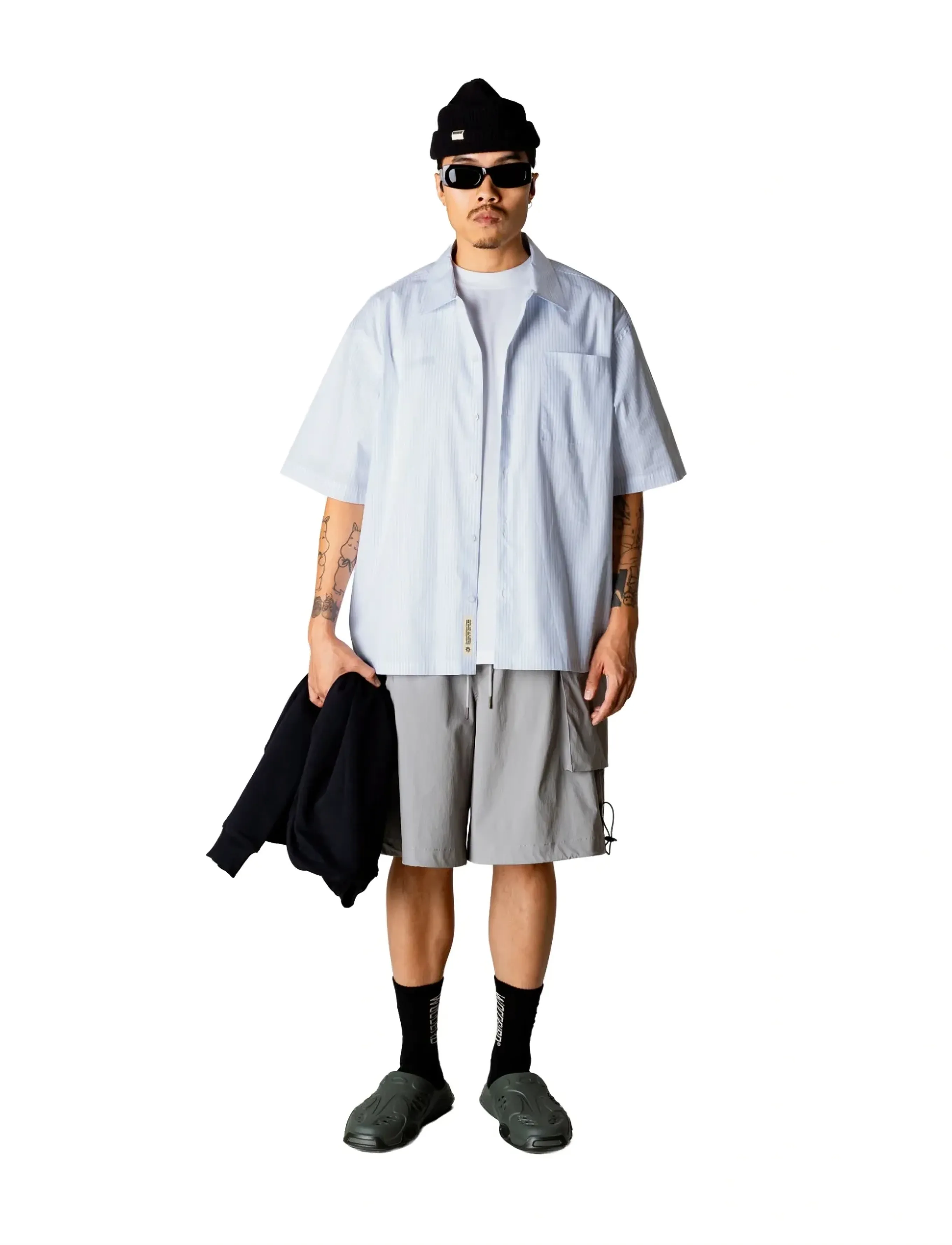 Woodbird Wbwang Wok Shirt, S, Shirts, Blau - Casual Männerswear
