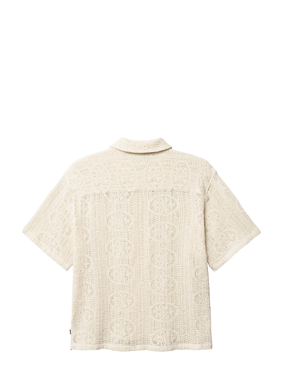 Woodbird - WBWang Knit Shirt - kortærmede skjorter - off white - 2