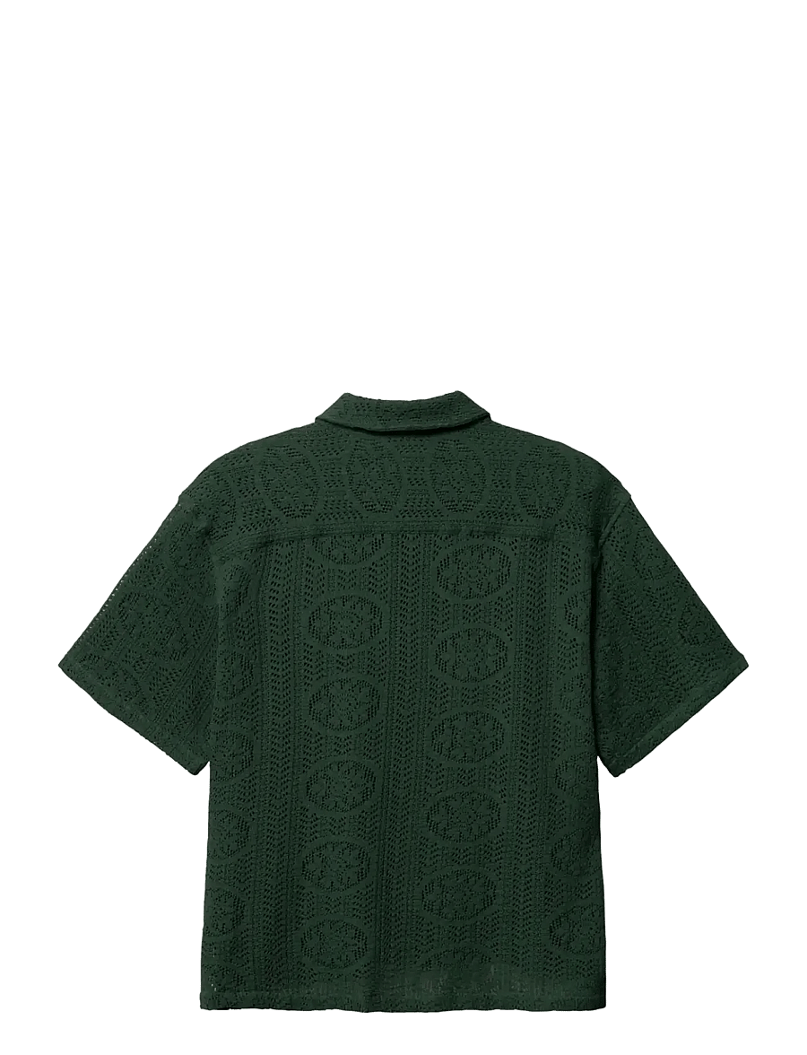 Woodbird - WBWang Knit Shirt - lühikeste varrukatega särgid - pine green - 2