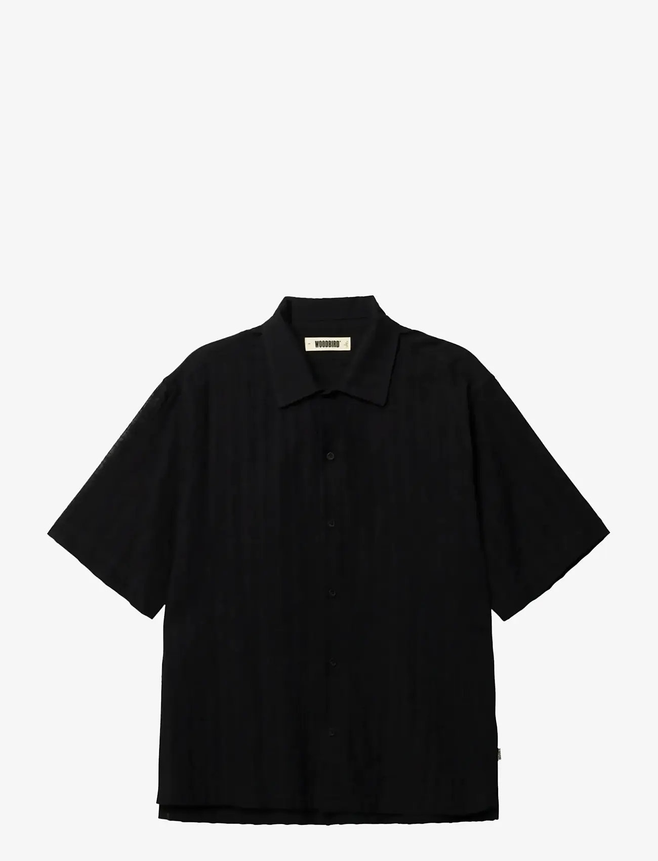 Woodbird - WBBanks Check Shirt - kurzarmhemden - black - 1