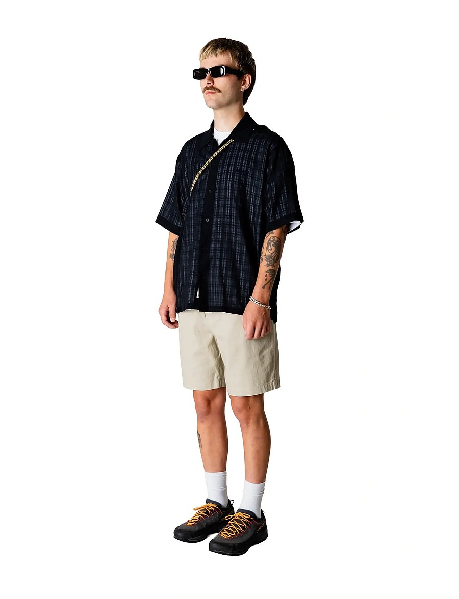 Woodbird - WBBanks Check Shirt - kortærmede skjorter - black - 3