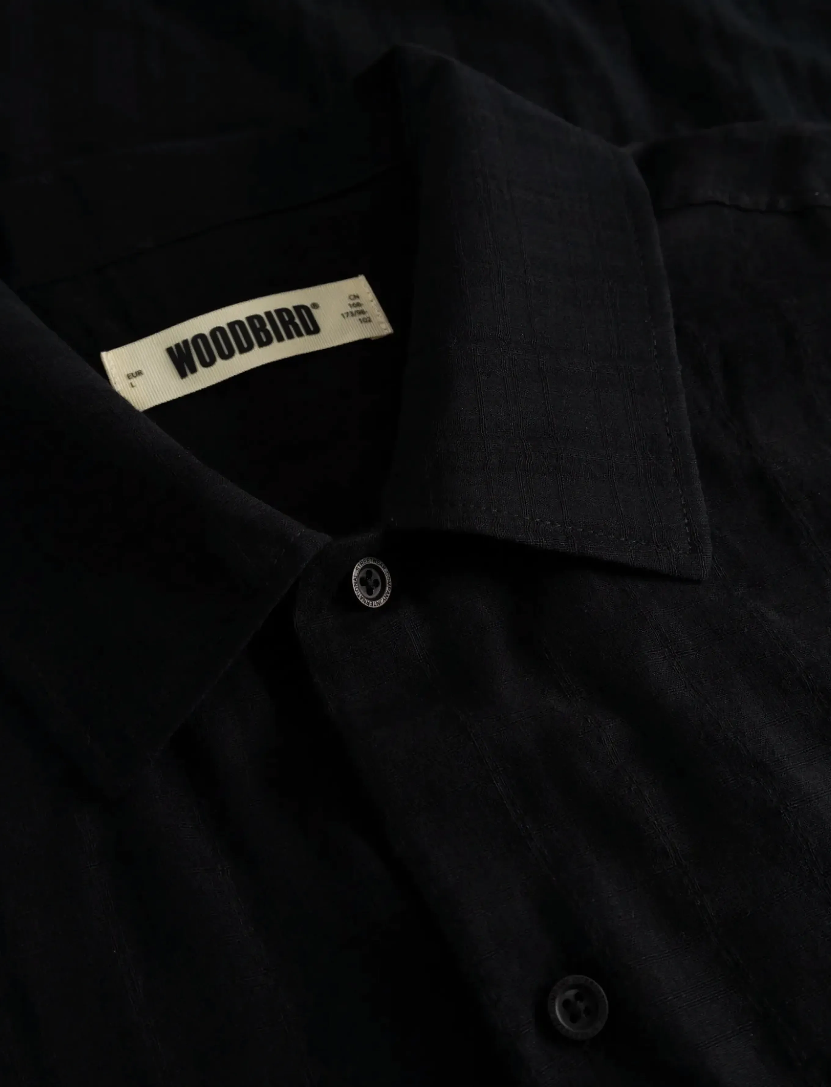 Woodbird - WBBanks Check Shirt - kortærmede skjorter - black - 5