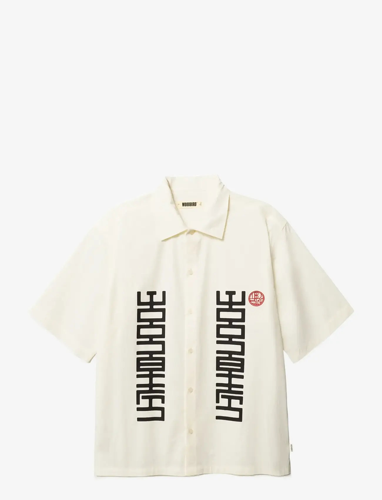 Woodbird - WBBanks Sign Shirt - kurzarmhemden - off white - 1